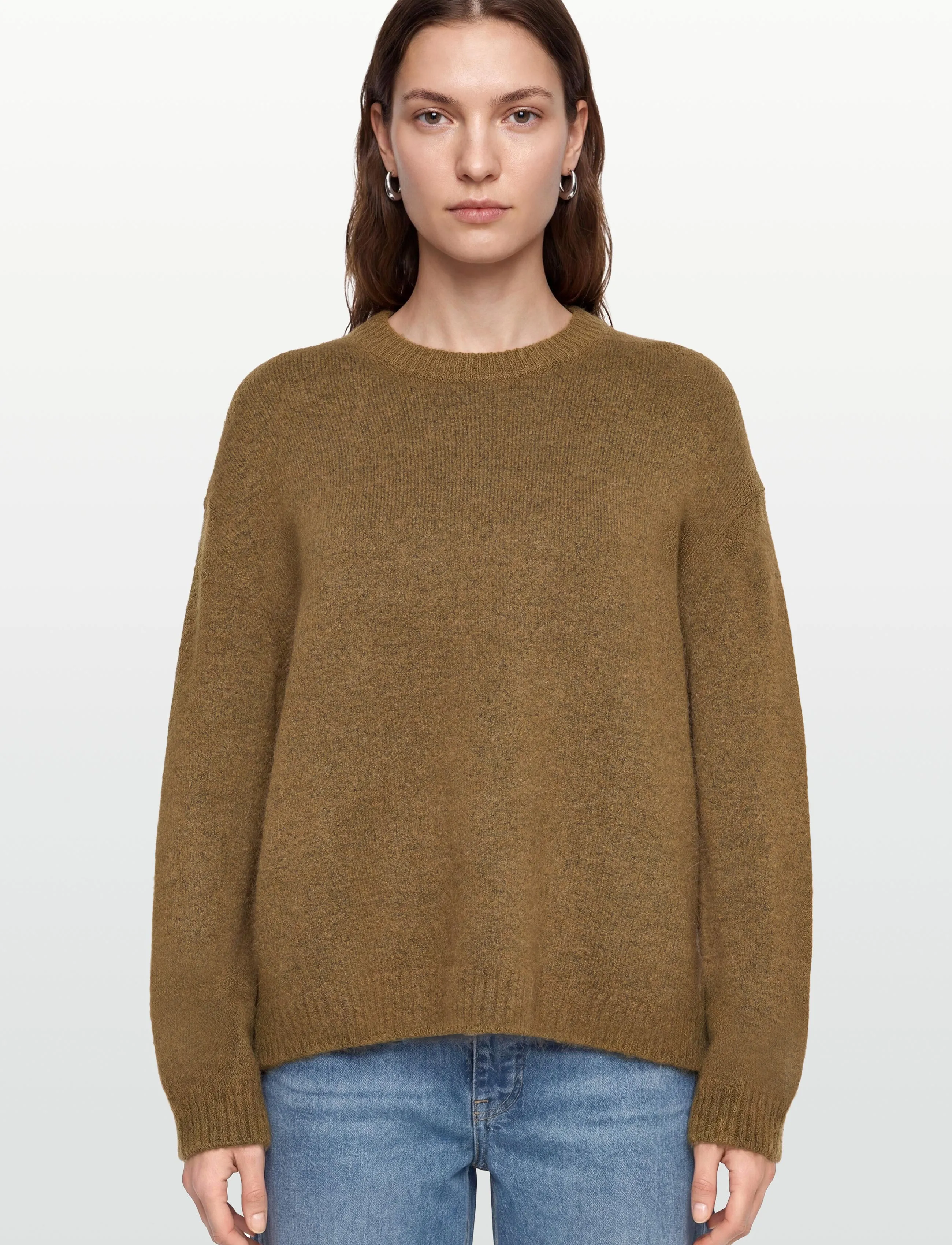 Gina Tricot - Crew neck knitted sweater - pullover - olive melange (6972) - 3