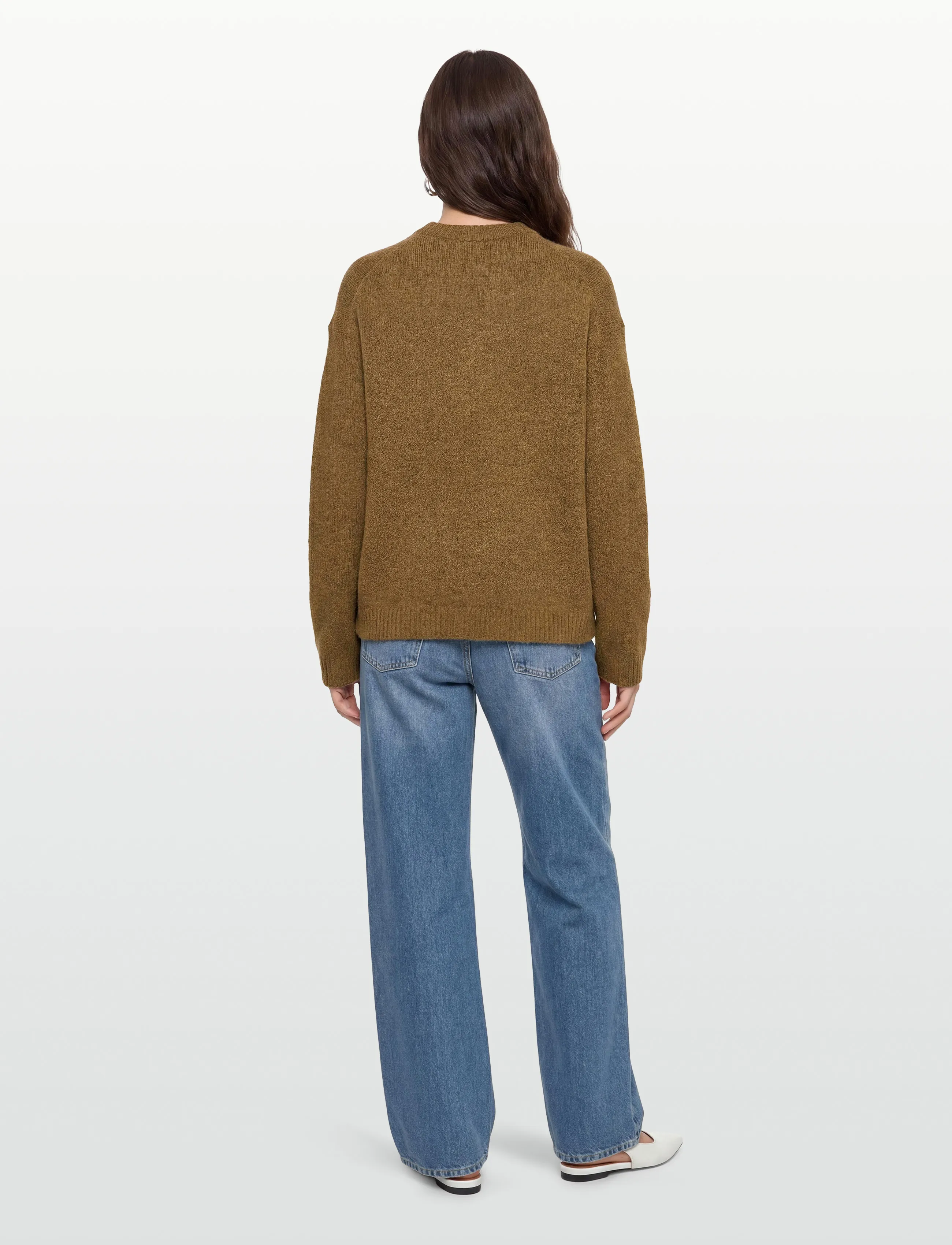 Gina Tricot - Crew neck knitted sweater - pullover - olive melange (6972) - 4