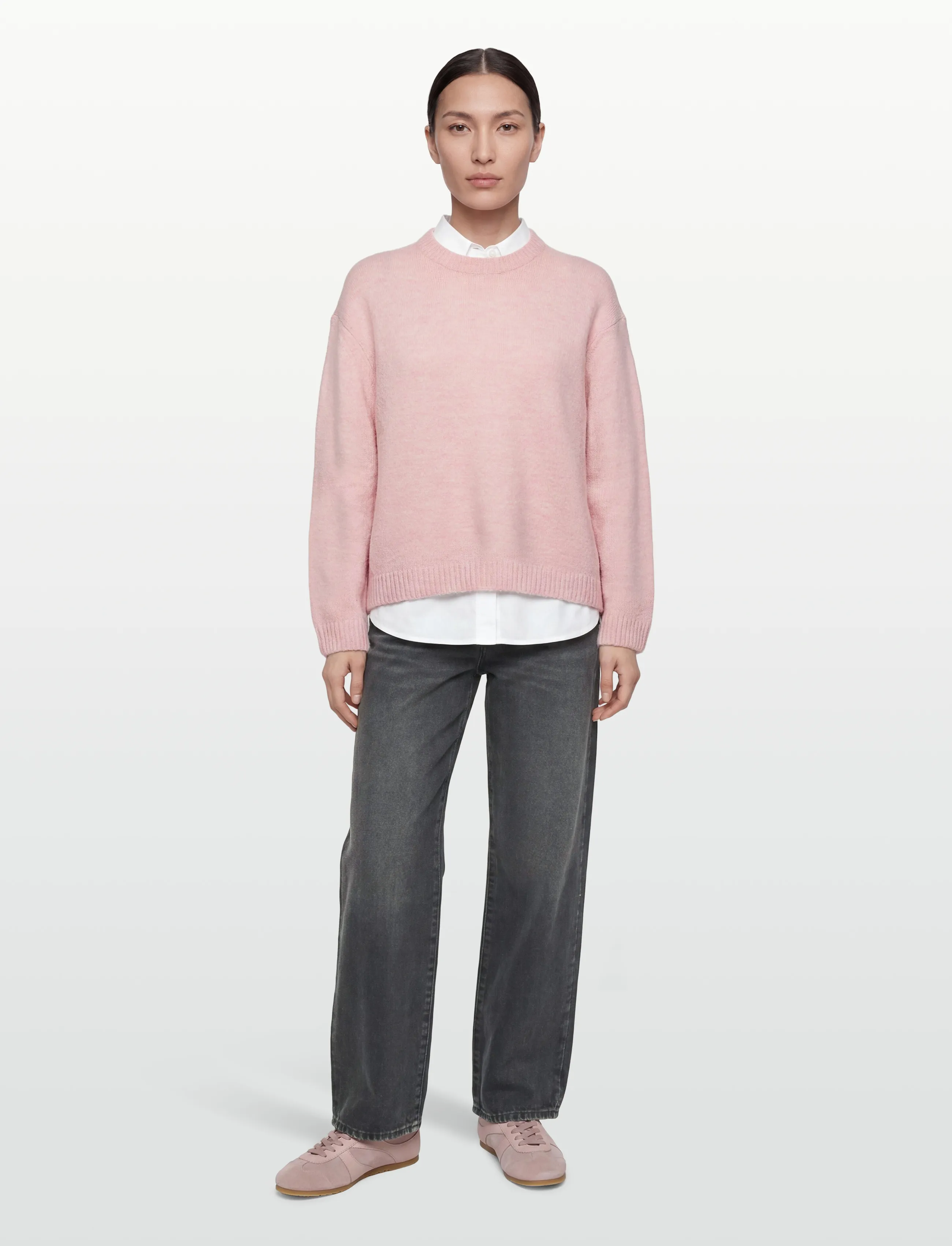 Gina Tricot - Crew neck knitted sweater - striktrøjer - primrose pink (3250) - 0