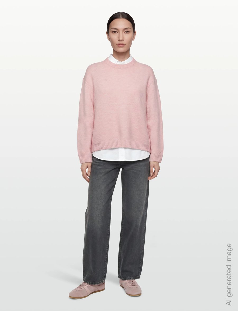 Gina Tricot - Crew neck knitted sweater - kampsunid - primrose pink (3250) - 0