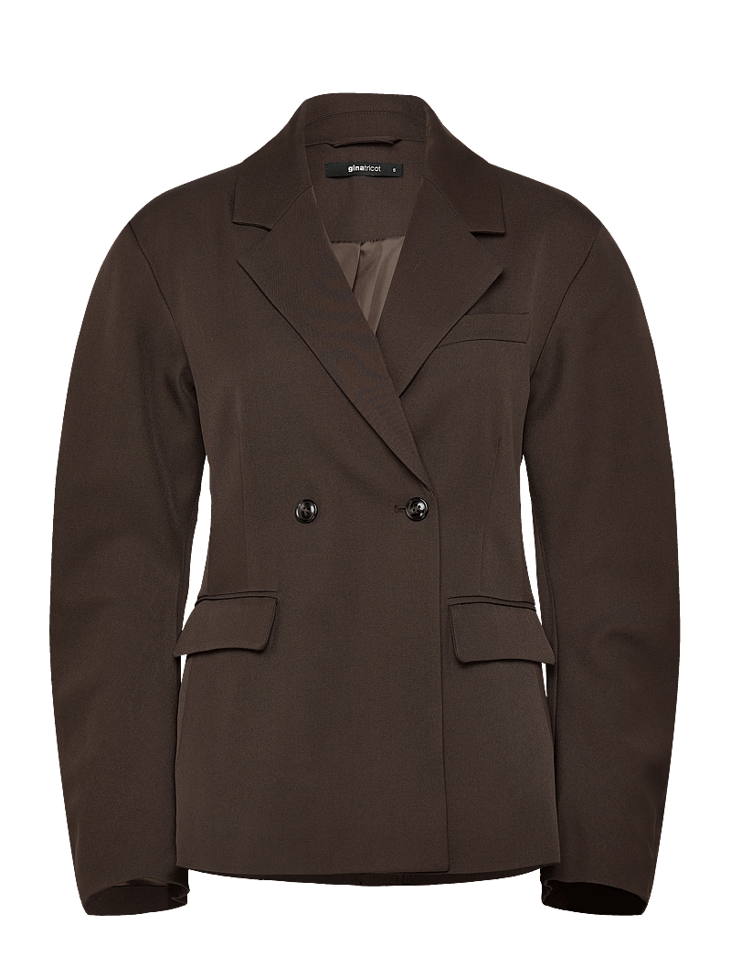 Gina Tricot - Shaped blazer - blazers à double boutonnage - dark brown (7180) - 0