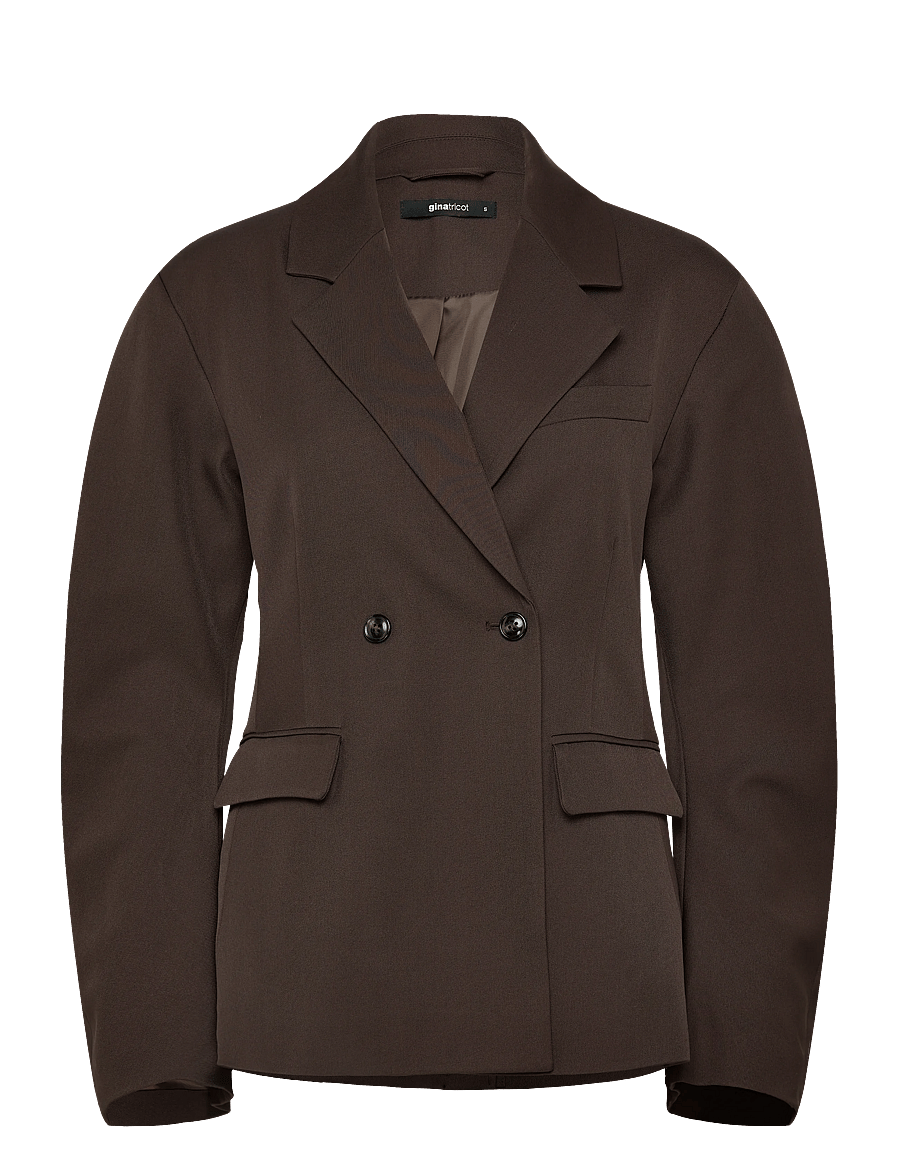 Gina Tricot - Shaped blazer - blazers à double boutonnage - dark brown (7180) - 0