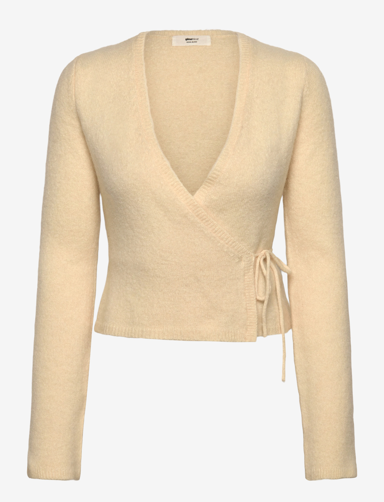 Gina Tricot - Knitted wrap cardigan - koftor - vanilla yellow (2011) - 0