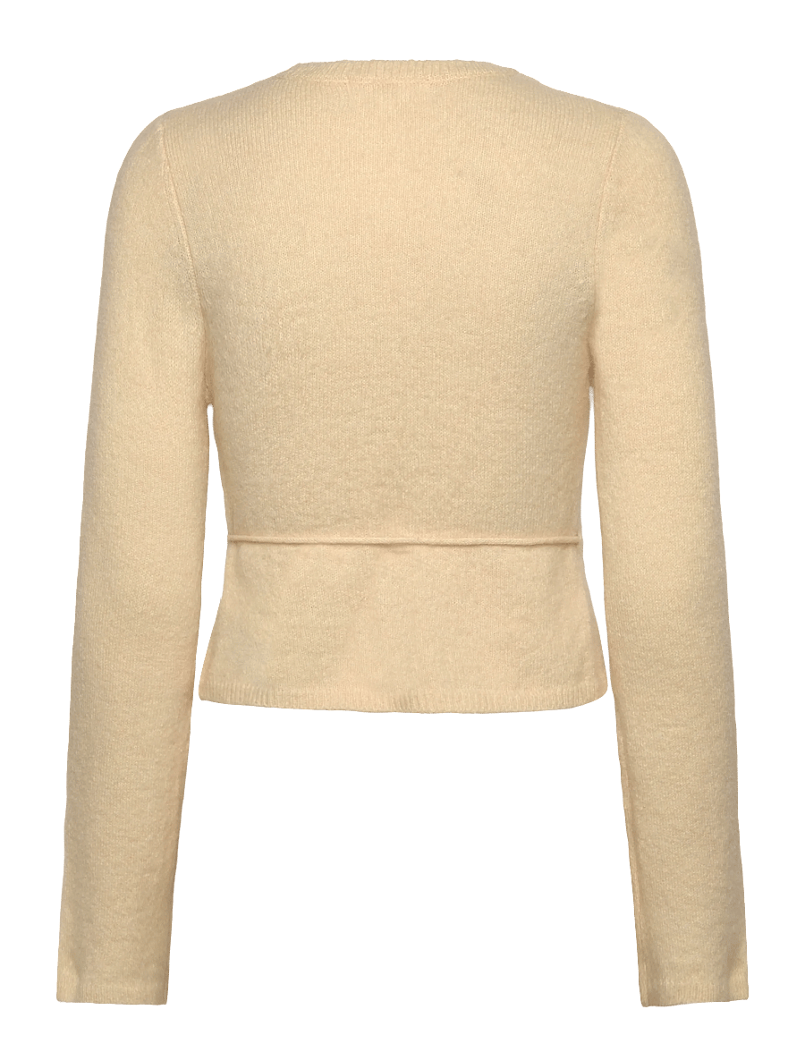 Gina Tricot - Knitted wrap cardigan - strickjacken - vanilla yellow (2011) - 1