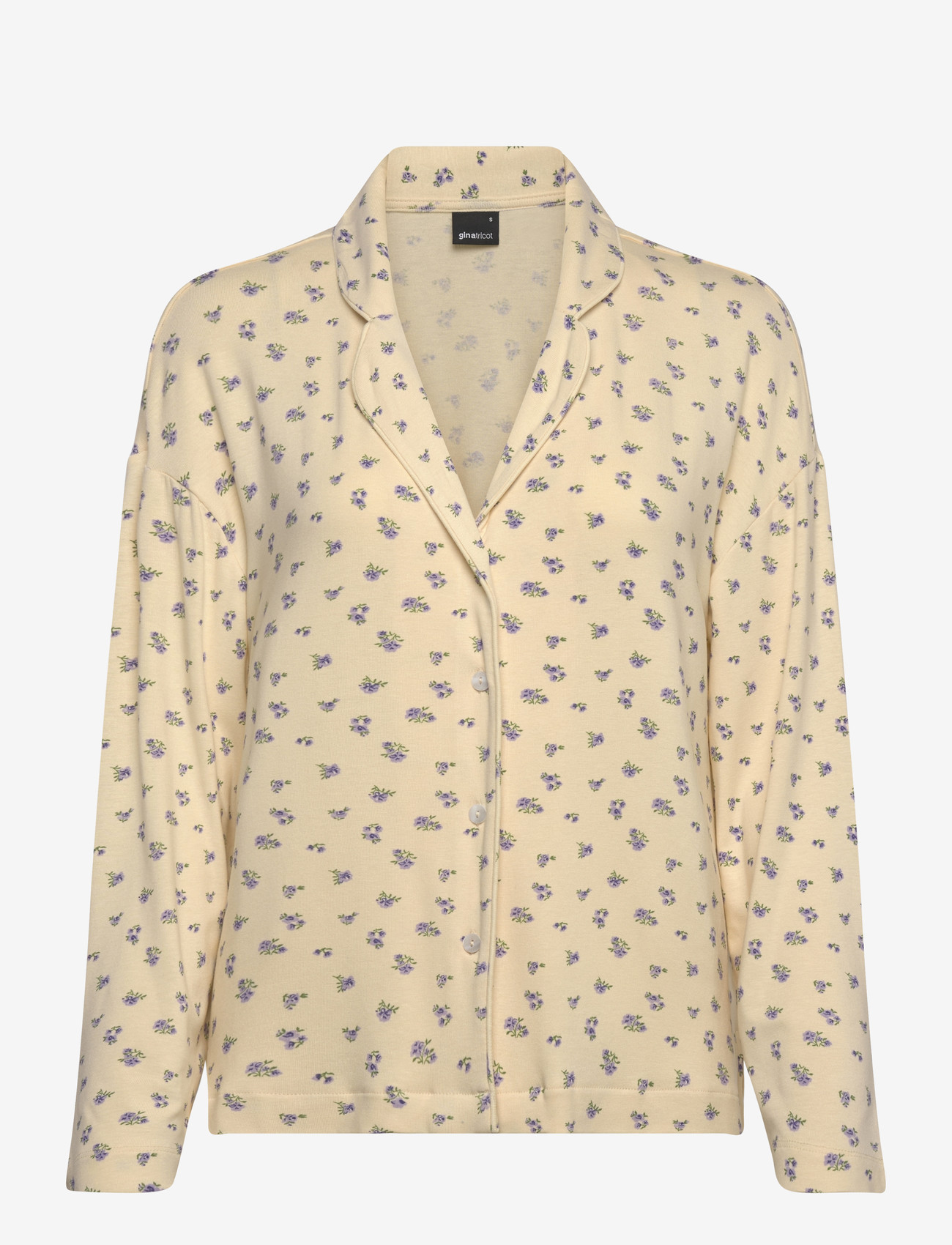 Gina Tricot - Soft pyjamas shirt - overdele - yellow flower (2201) - 0