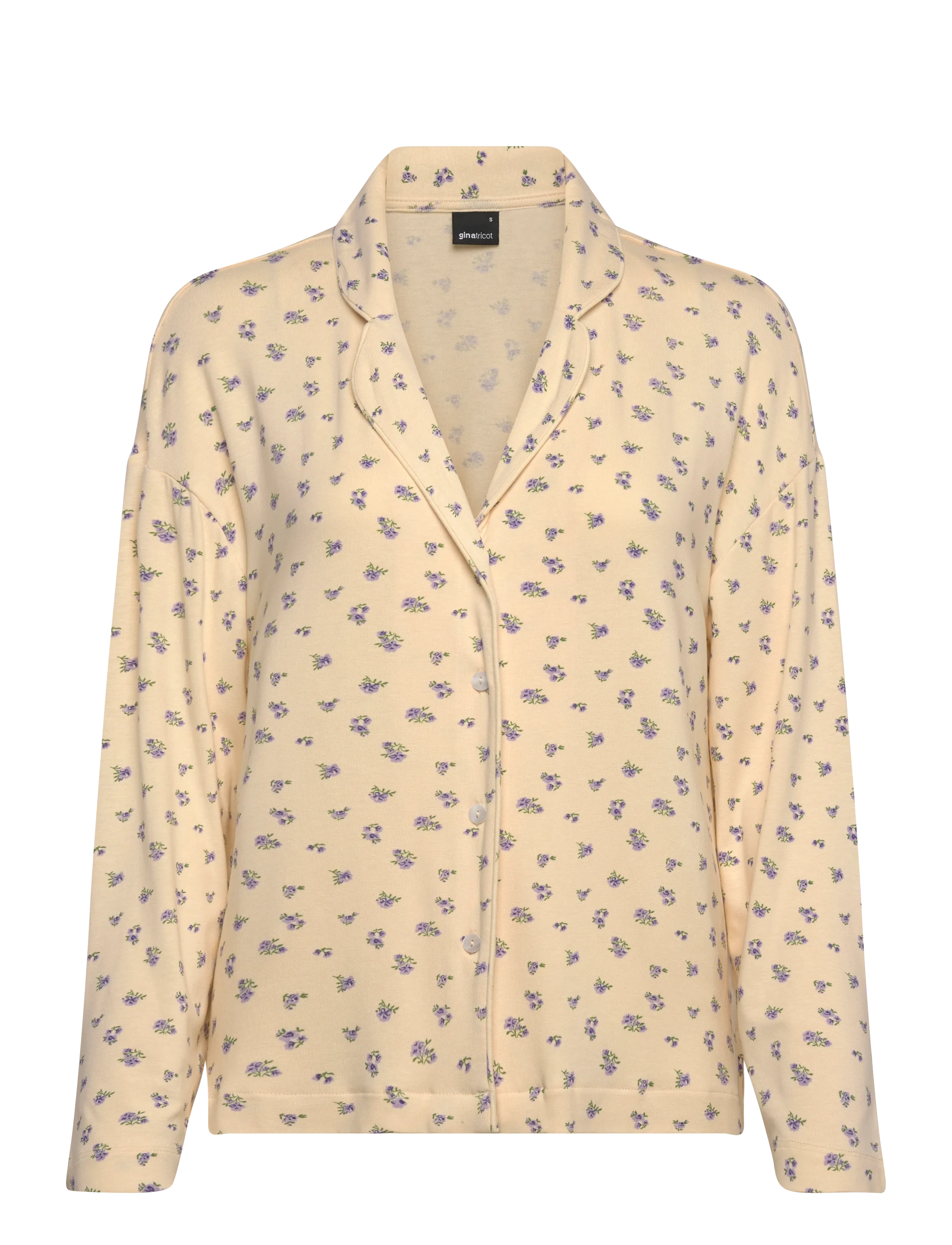 Gina Tricot Soft pyjamas shirt - Unterwäsche - YELLOW FLOWER (2201) / yellow
