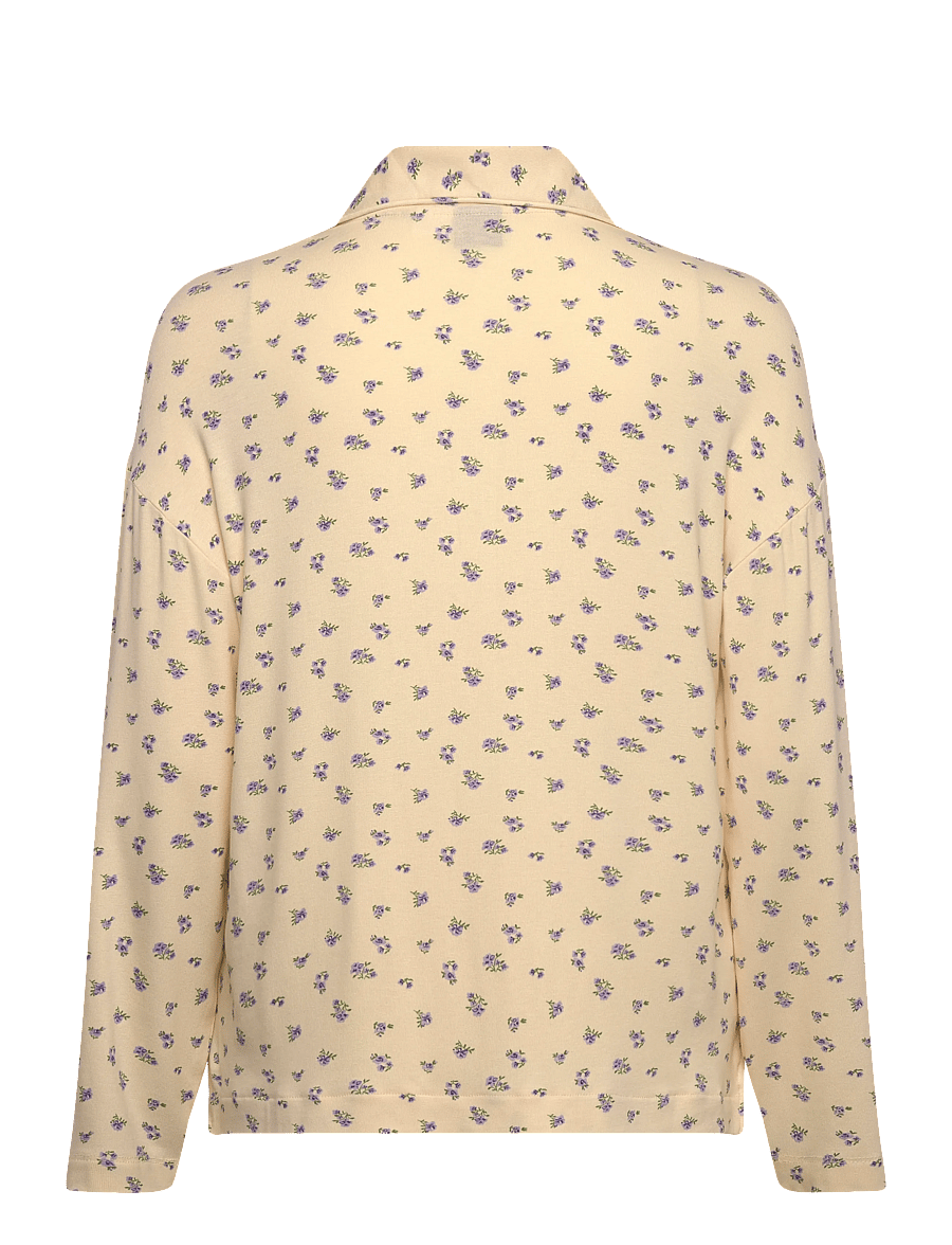 Gina Tricot - Soft pyjamas shirt - oberteile - yellow flower (2201) - 1