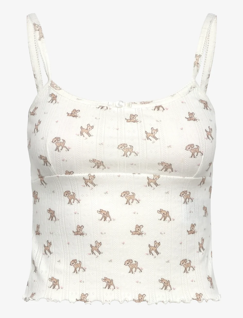 Gina Tricot - Pointelle singlet - Överdelar - beige aop (7016) - 0