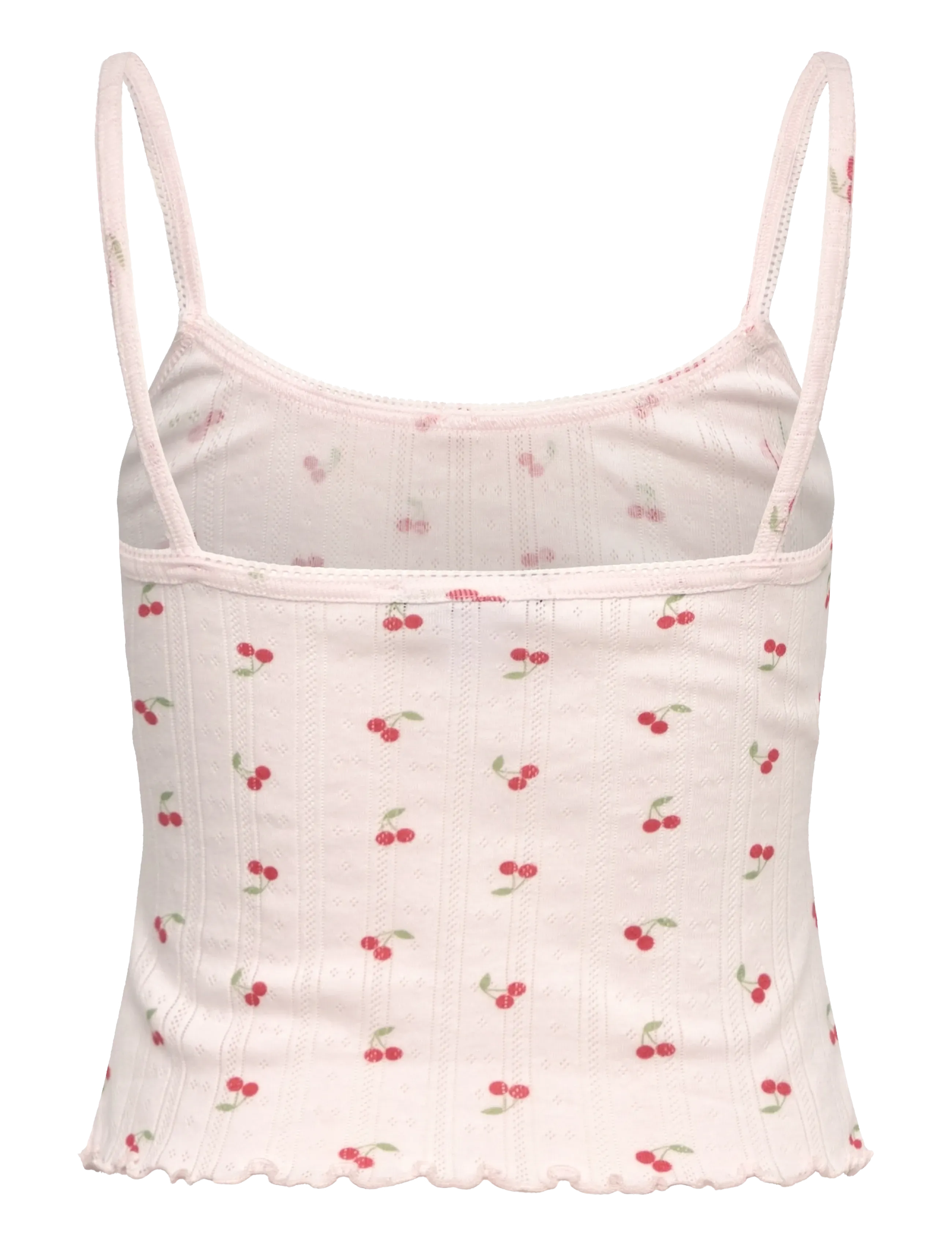Gina Tricot - Pointelle singlet - Överdelar - cherry aop - 1
