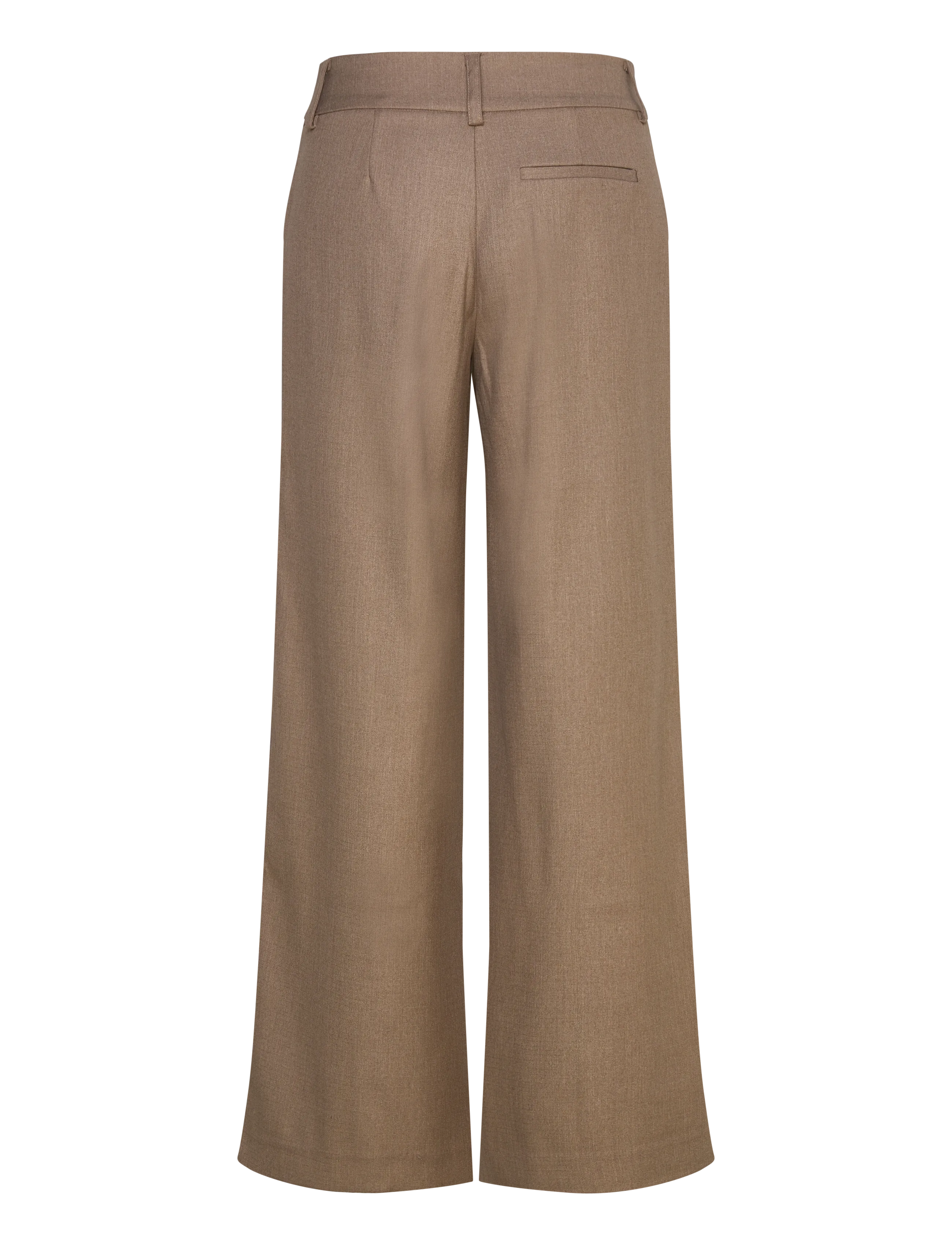 Gina Tricot - Low wide pleated trousers - leveälahkeiset housut - beige melange (1186) - 1