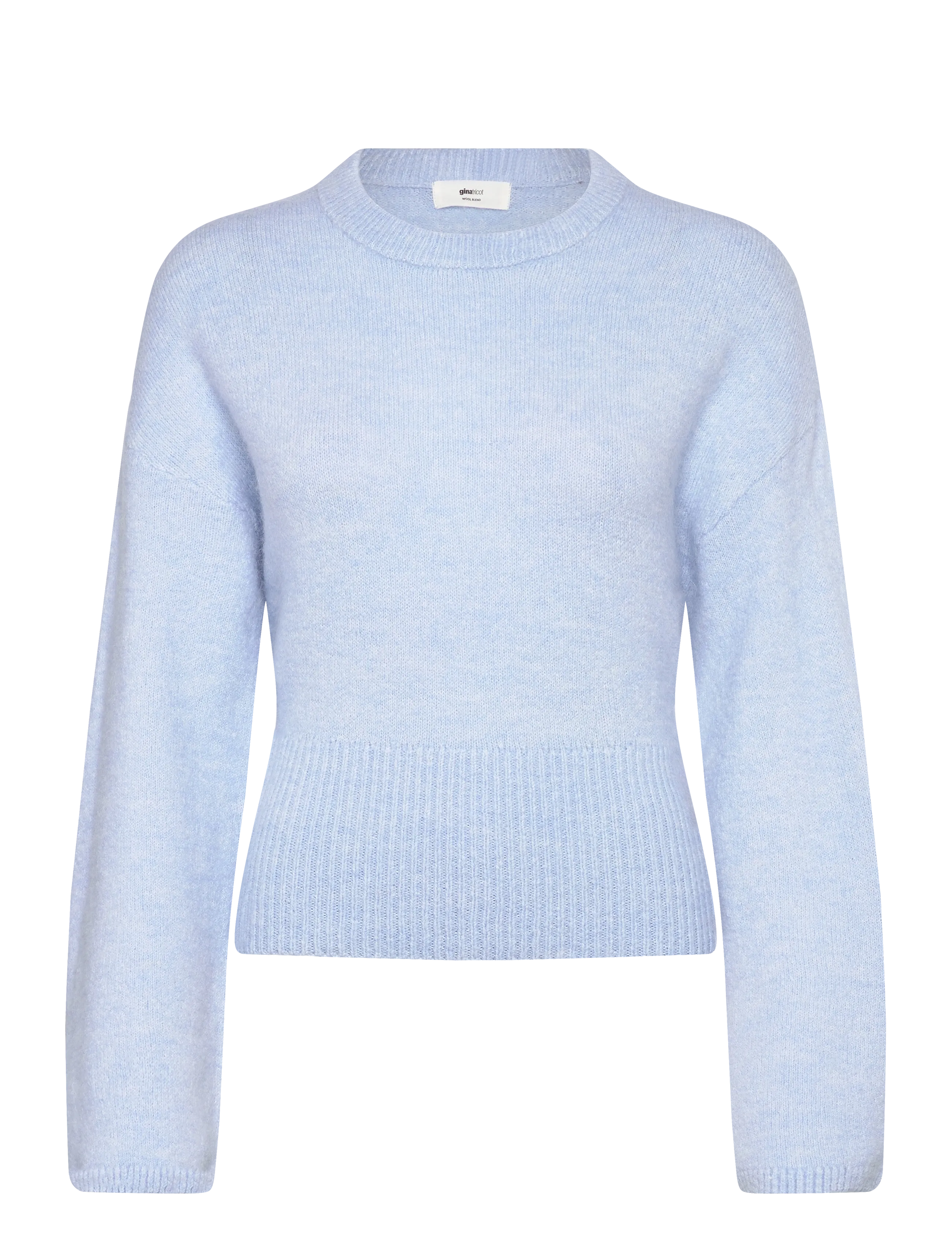 Gina Tricot Wide sleeve knitted sweater - Striktrøjer - CASHMERE BLUE (5091) / blue