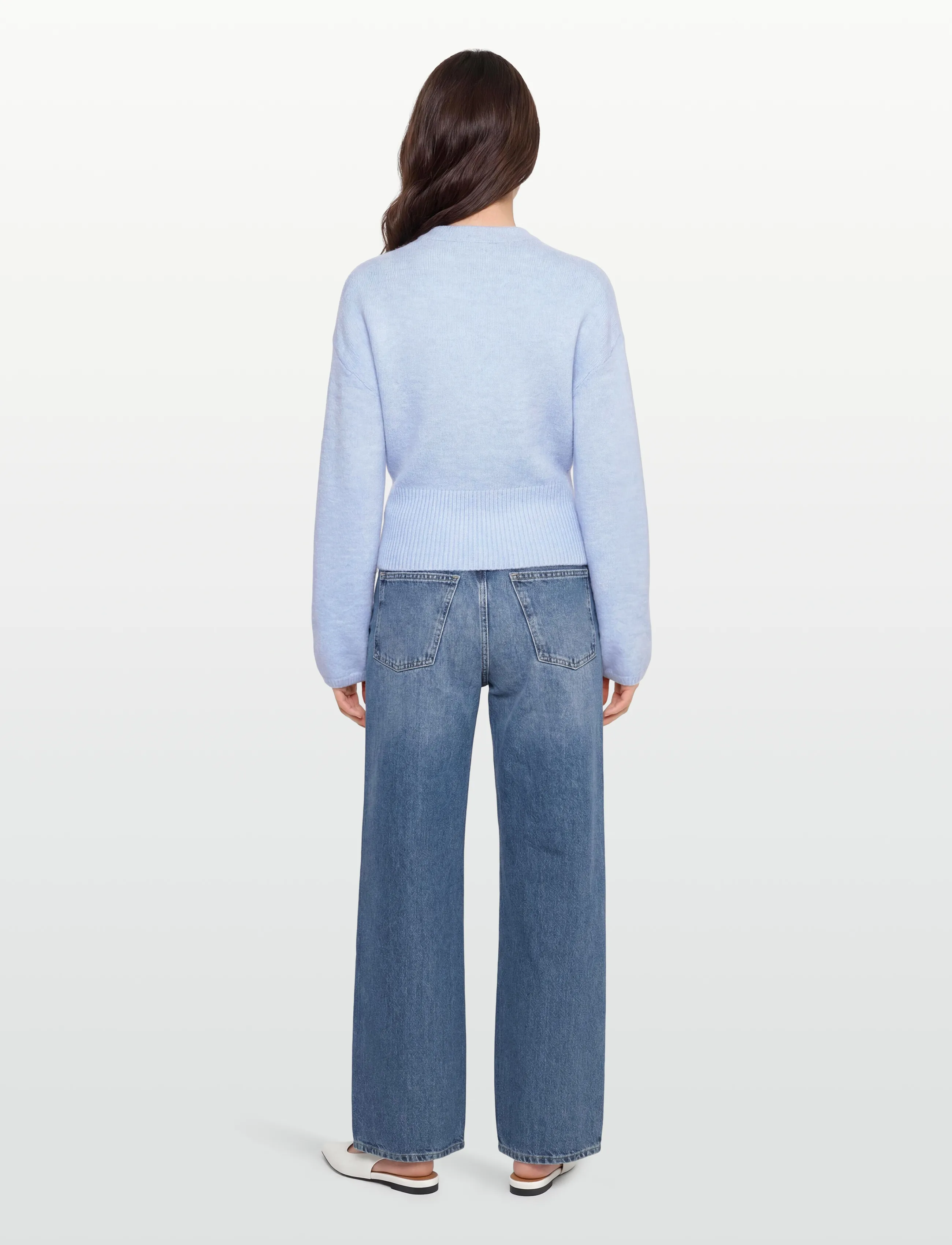 Gina Tricot - Wide sleeve knitted sweater - striktrøjer - cashmere blue (5091) - 4