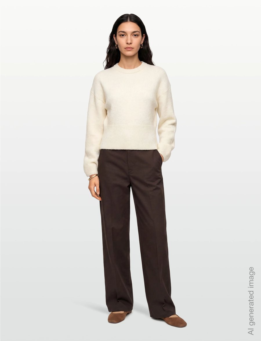 Gina Tricot - Wide sleeve knitted sweater - pullover - gardenia (1496) - 0