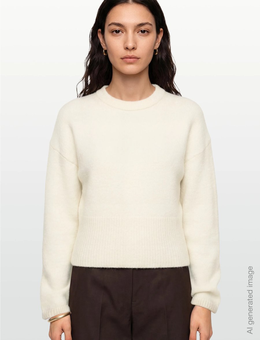 Gina Tricot - Wide sleeve knitted sweater - pullover - gardenia (1496) - 3