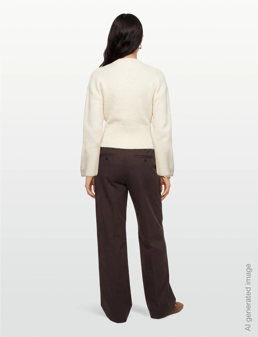 Gina Tricot - Wide sleeve knitted sweater - pullover - gardenia (1496) - 4
