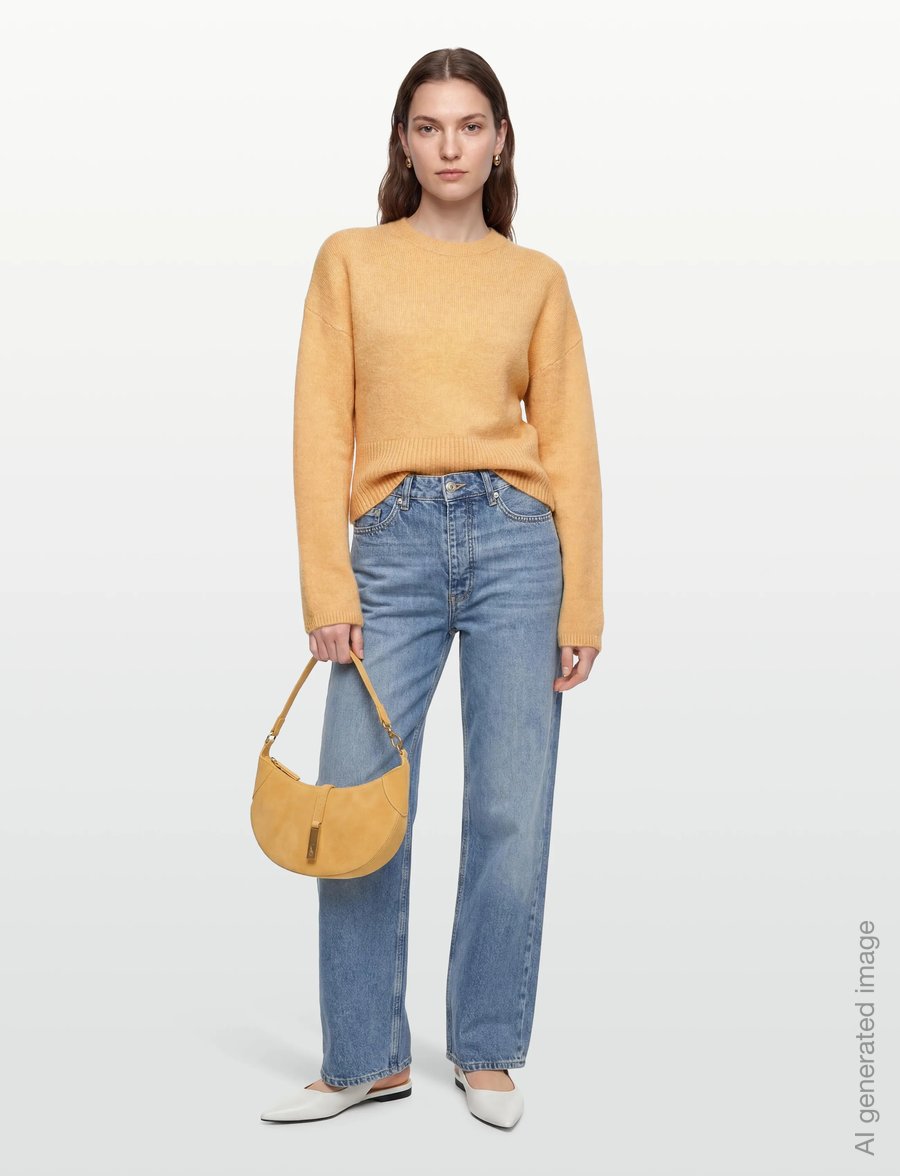 Gina Tricot - Wide sleeve knitted sweater - striktrøjer - sahara sun (2015) - 0
