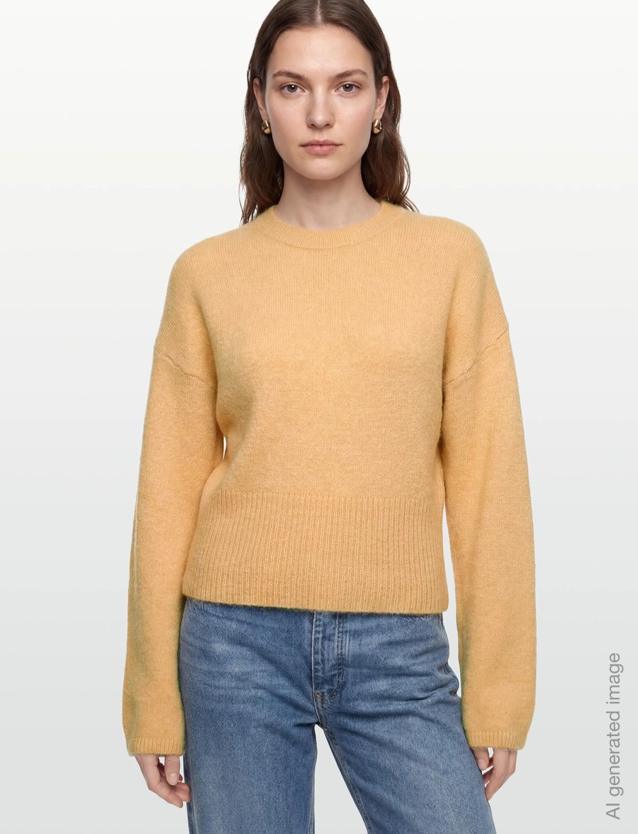 Gina Tricot - Wide sleeve knitted sweater - striktrøjer - sahara sun (2015) - 3