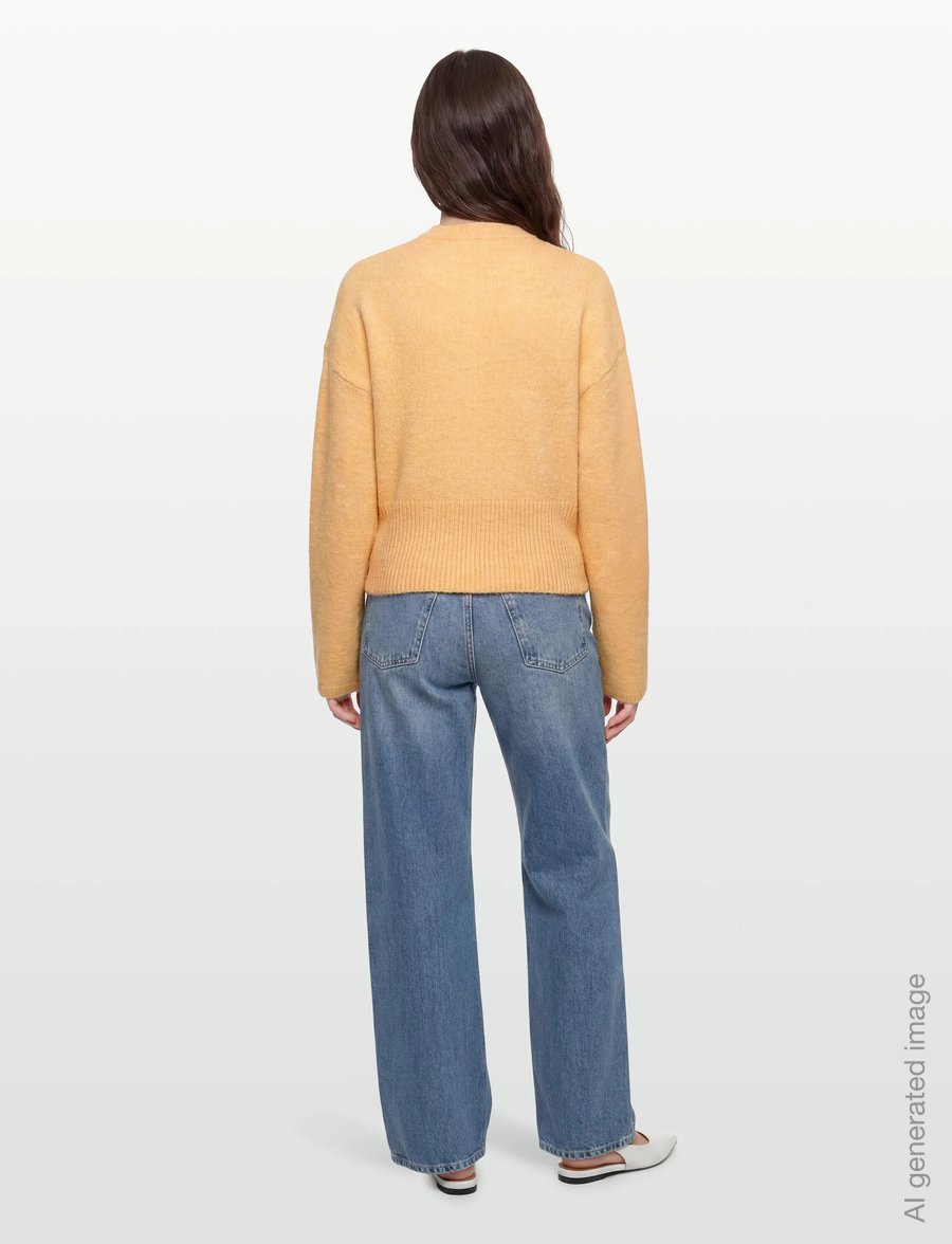 Gina Tricot - Wide sleeve knitted sweater - striktrøjer - sahara sun (2015) - 4