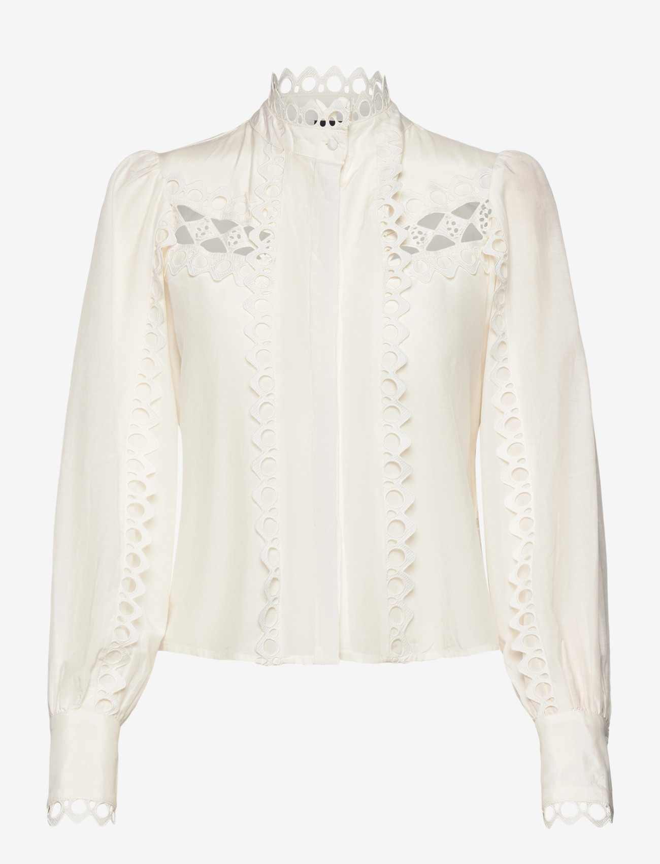 Gina Tricot - Embroidery anglaise shirt - cream (1047) - 0