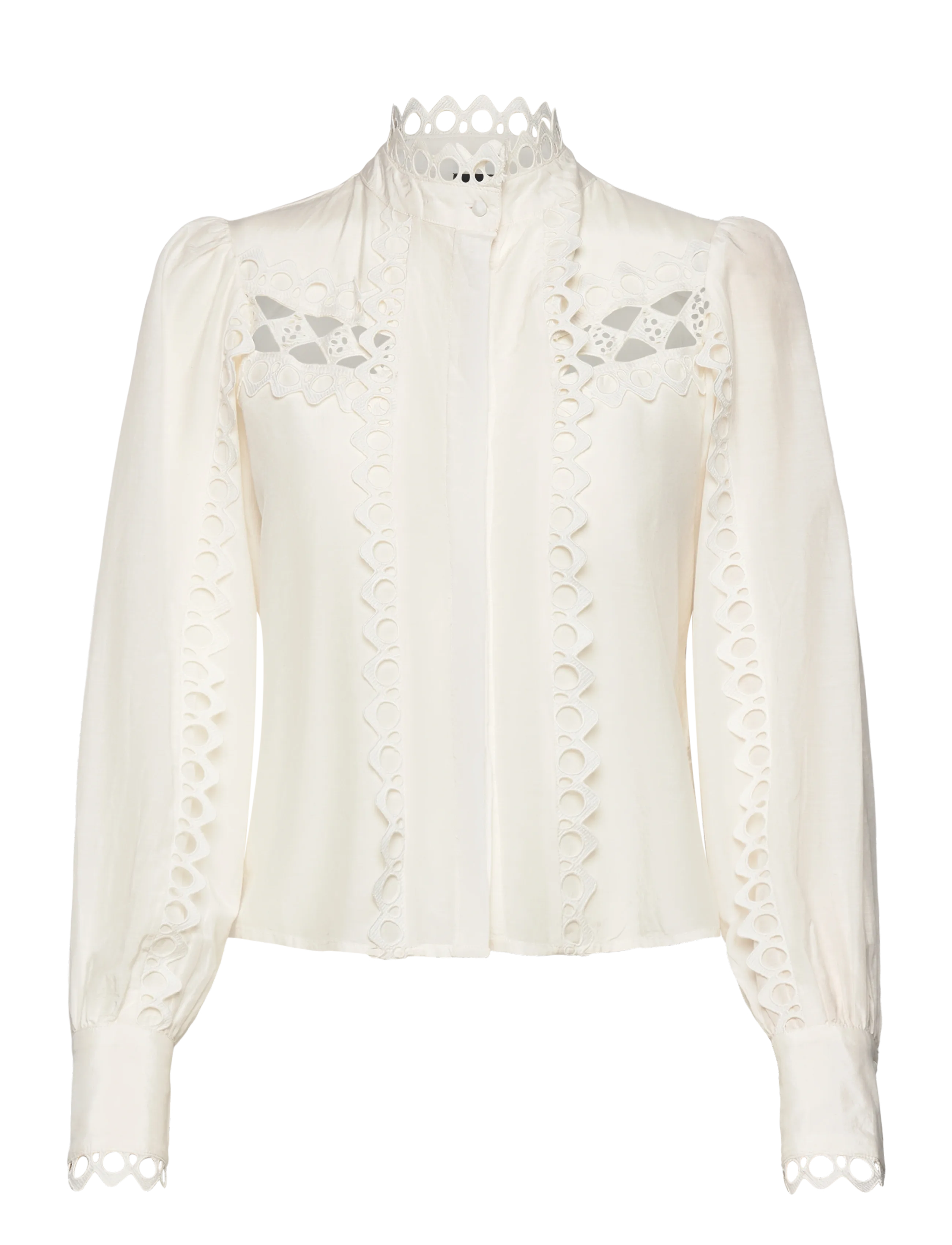 Gina Tricot Embroidery anglaise shirt - Transitional Layering - CREAM (1047) / cream