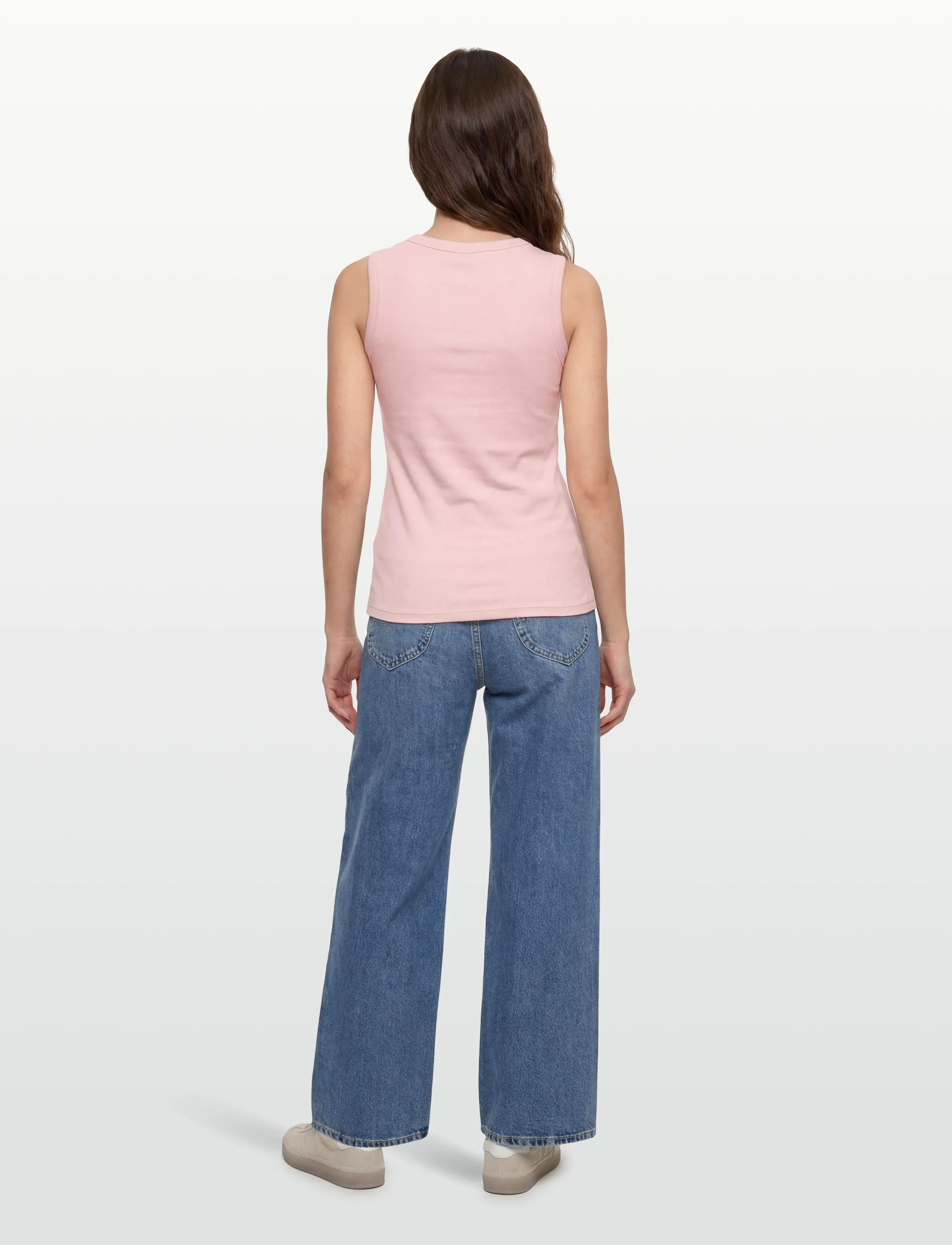 Gina Tricot - Tight v-neck rib tank - topid ja varrukateta alussärgid - ballet slipper (3119) - 4