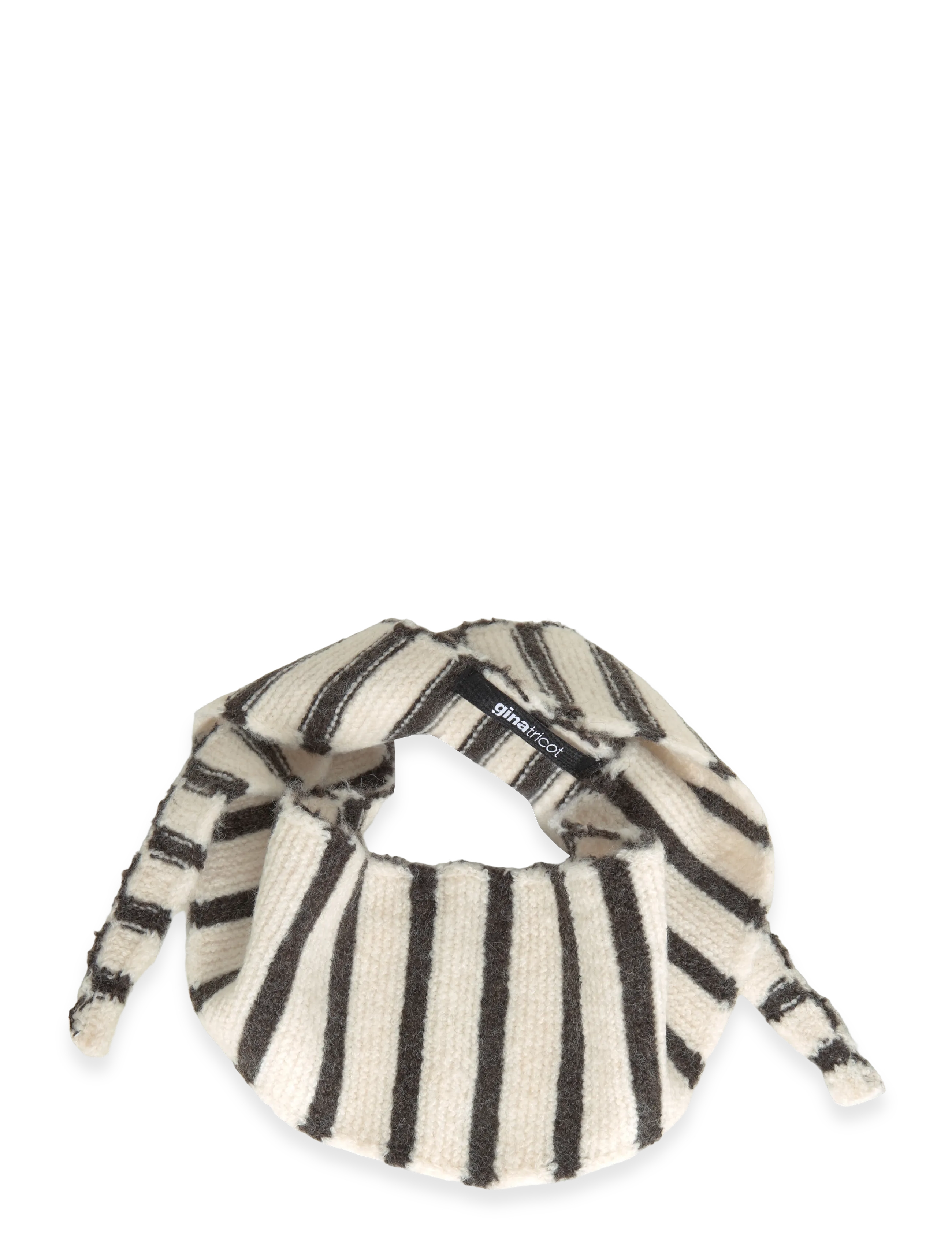 Gina Tricot Mini scarf - Accessoarer - BROWN/STRIPE (7123) / cream