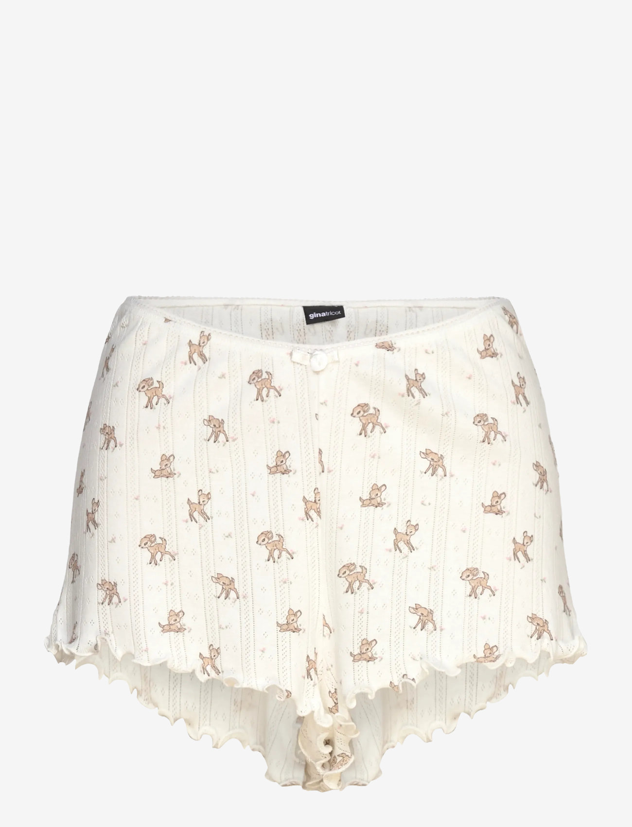 Gina Tricot - Pointelle shorts - natshorts - beige aop (7016) - 0
