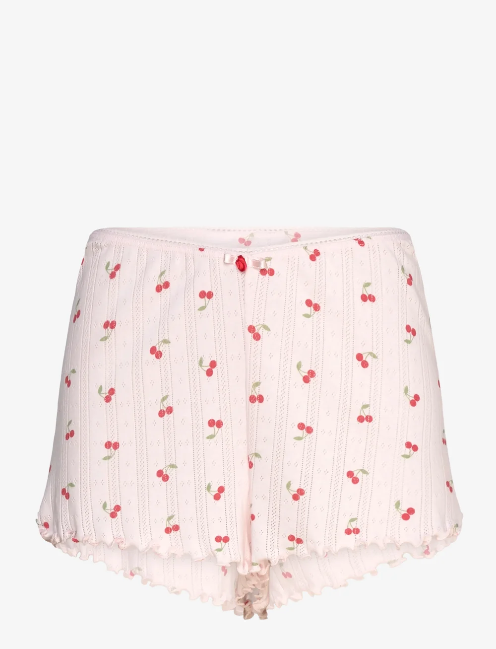 Gina Tricot - Pointelle shorts - shorts - cherry aop - 0