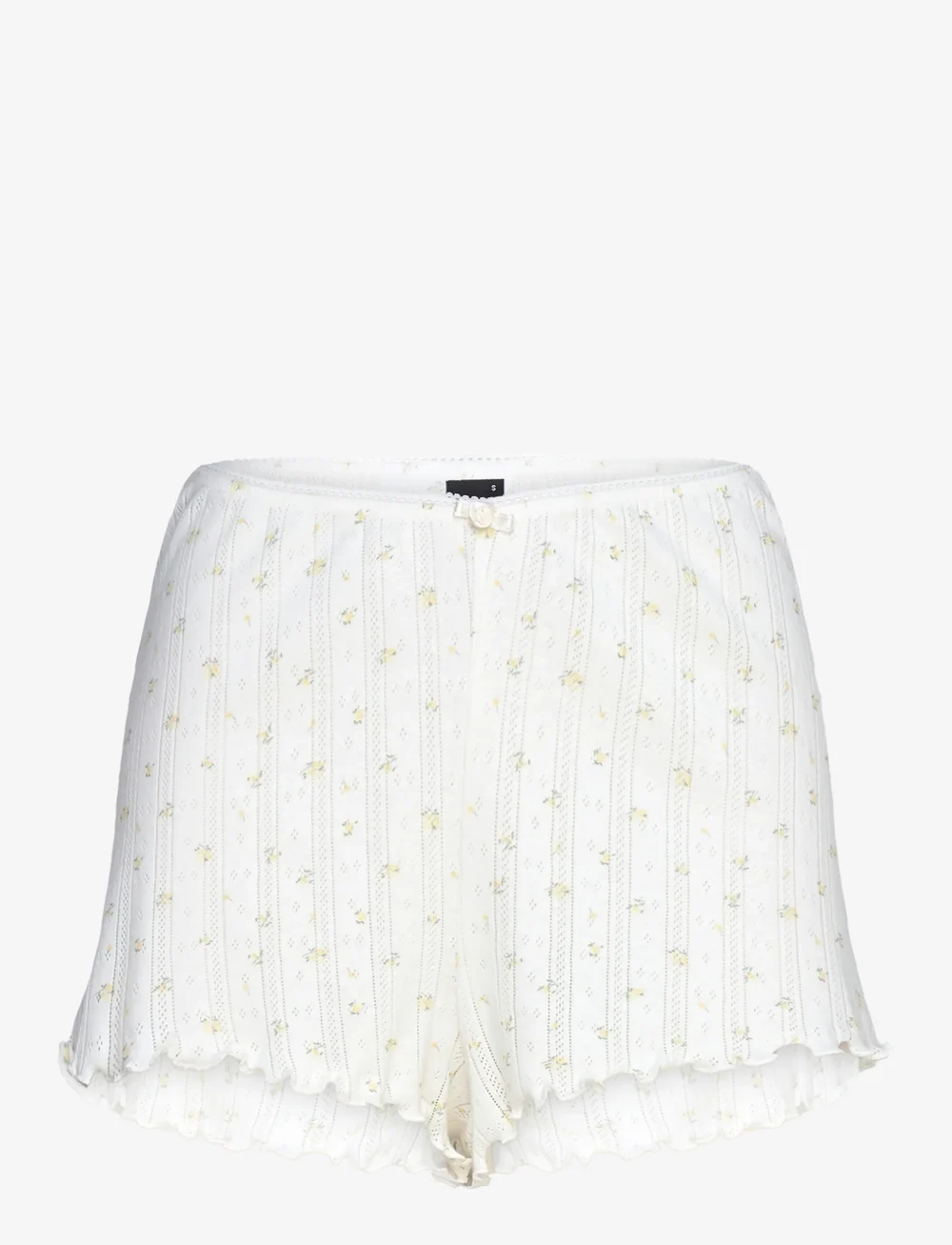 Gina Tricot - Pointelle shorts - pyjamasshorts - yellow flower (2201) - 0