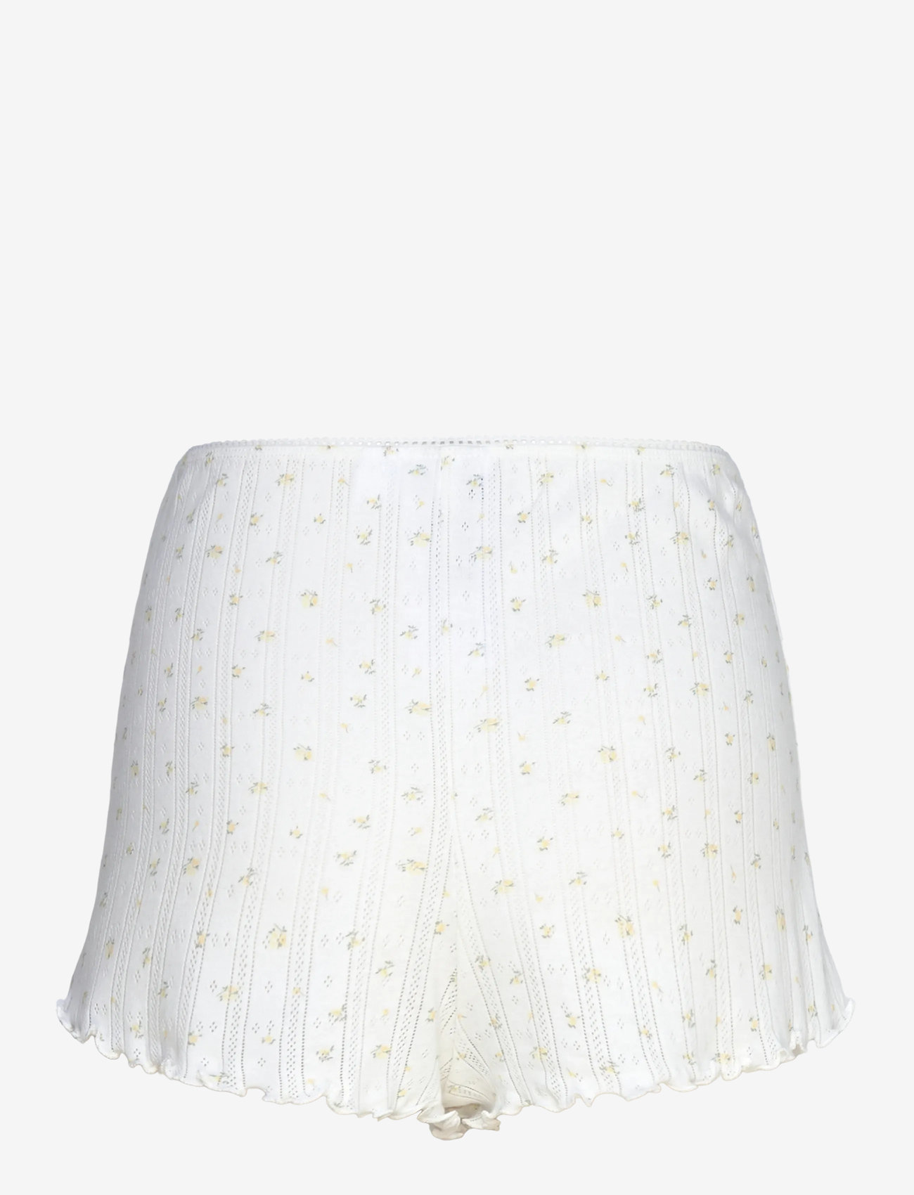 Gina Tricot - Pointelle shorts - lühikesed püksid - yellow flower (2201) - 1