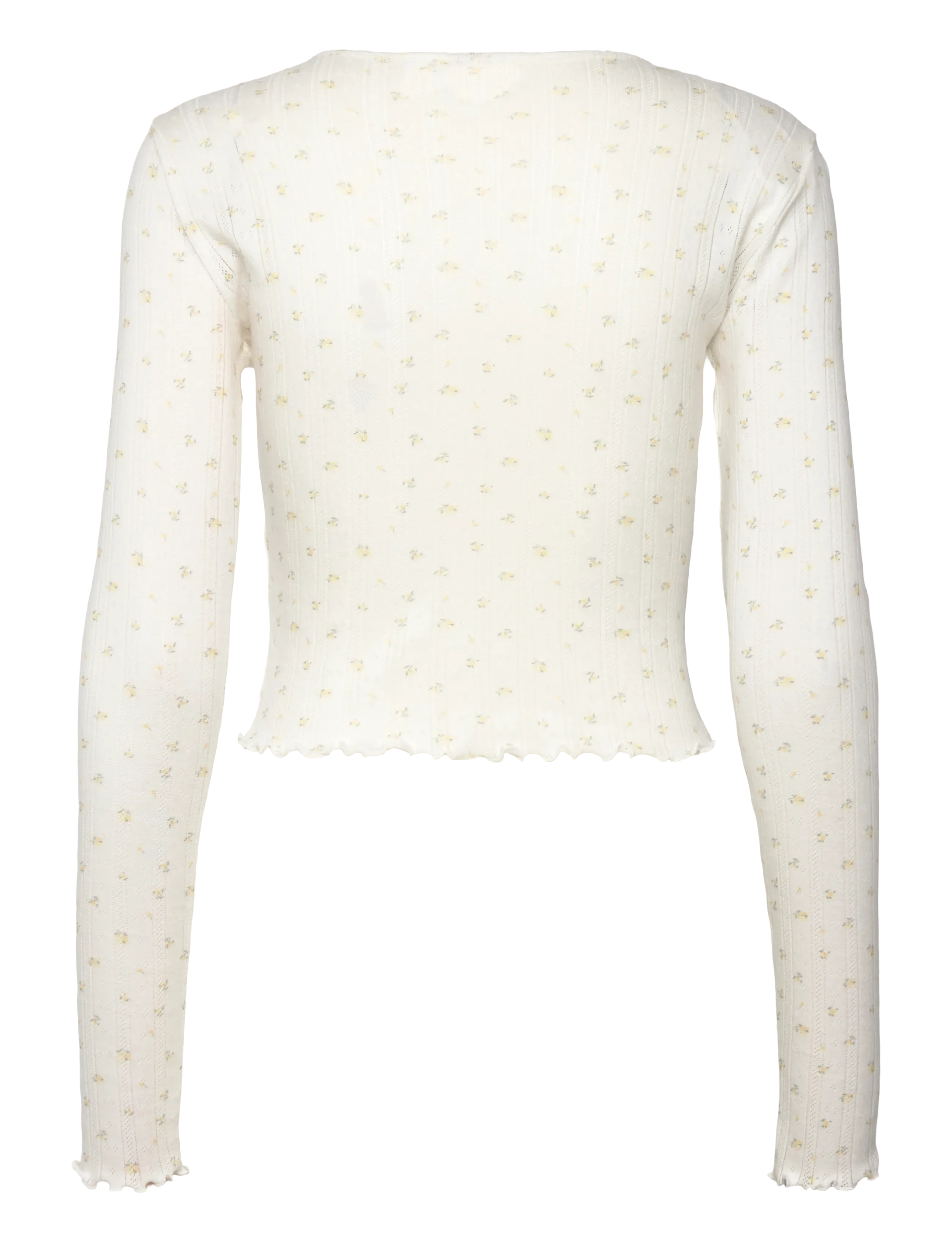 Gina Tricot - Pointelle cardigan - alussärgid - yellow flower (2201) - 1