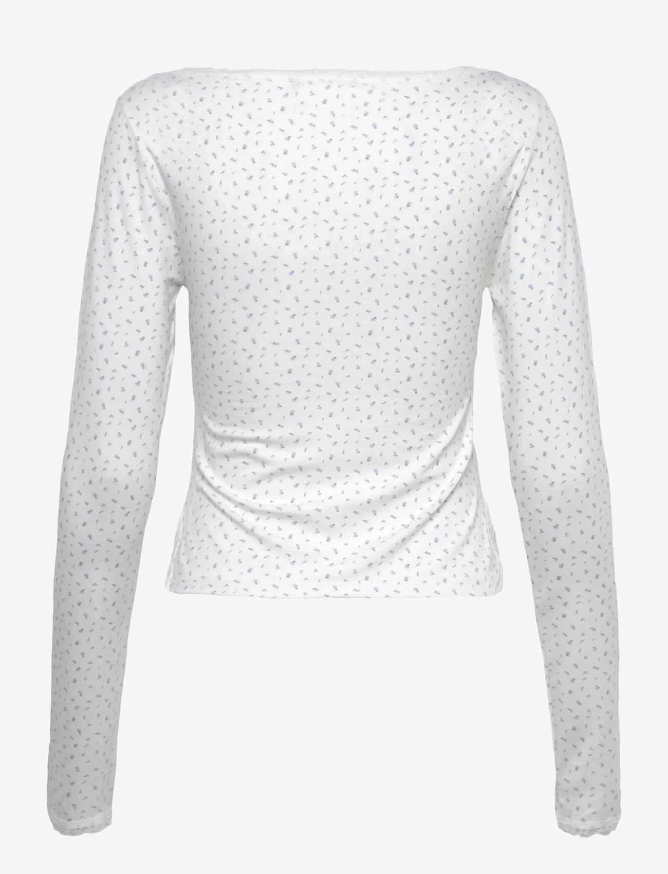 Gina Tricot - Soft long sleeve lace top - tops - ditsy aop (9150) - 1