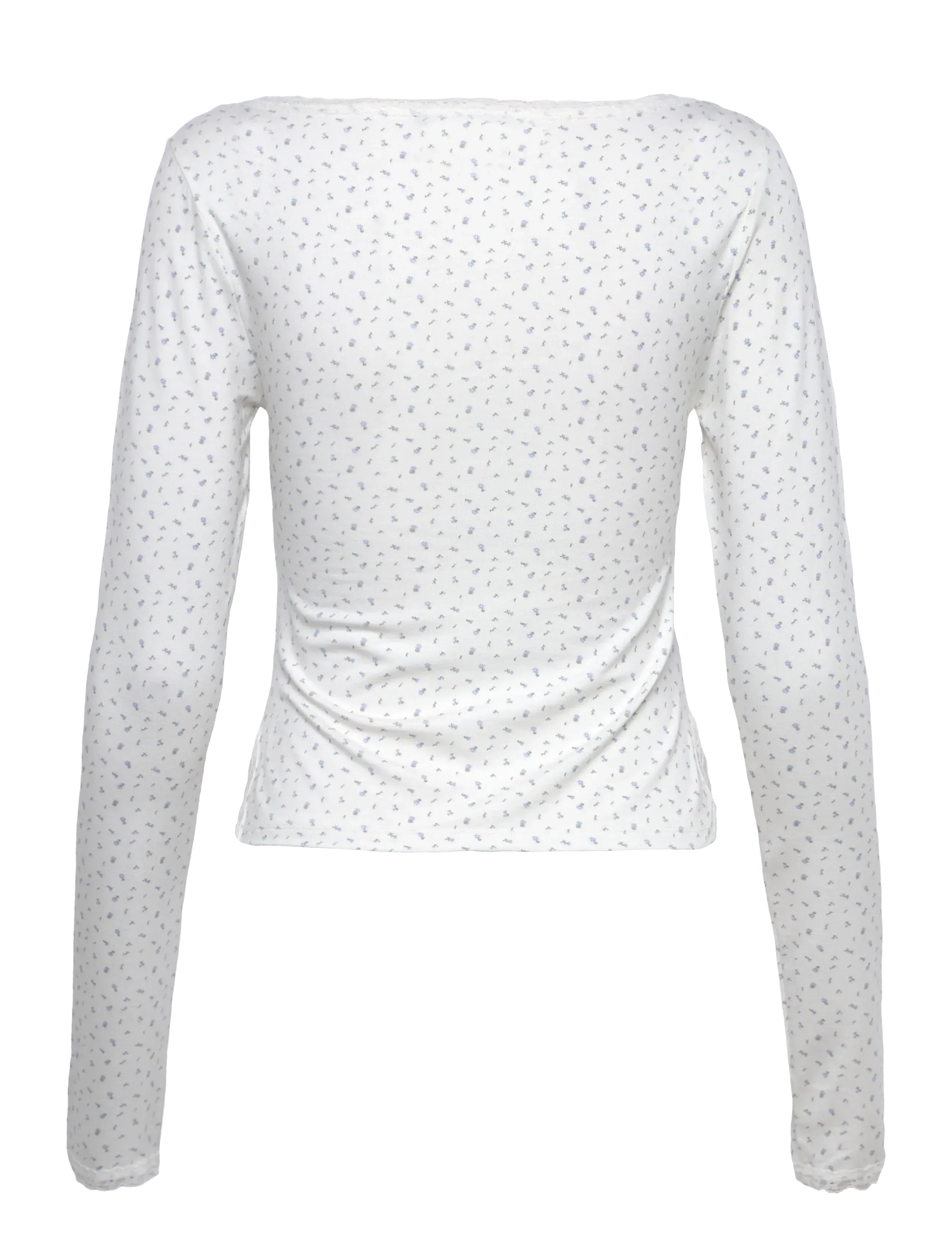 Gina Tricot - Soft long sleeve lace top - topi - ditsy aop (9150) - 1