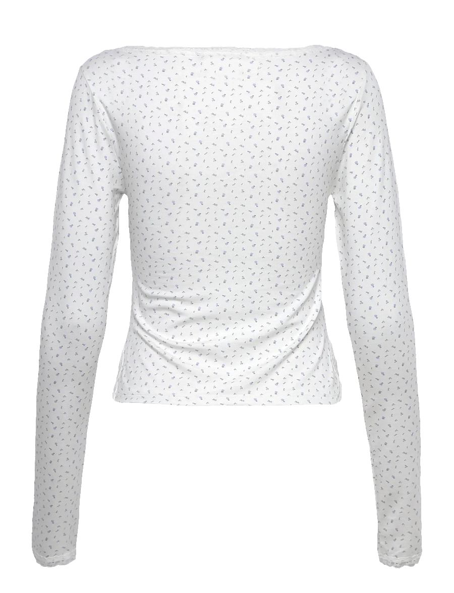 Gina Tricot - Soft long sleeve lace top - overdele - ditsy aop (9150) - 1
