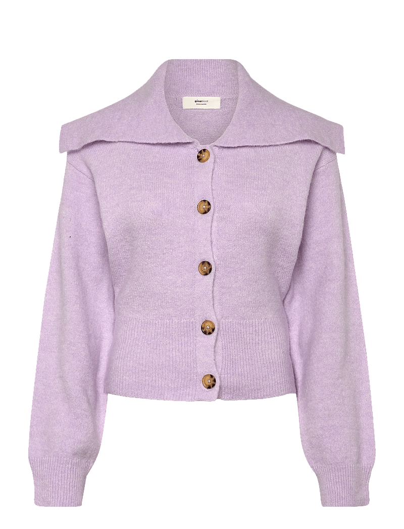 Gina Tricot - Ribbed waist knitted cardigan - cardigans - orchid petal (4330) - 0