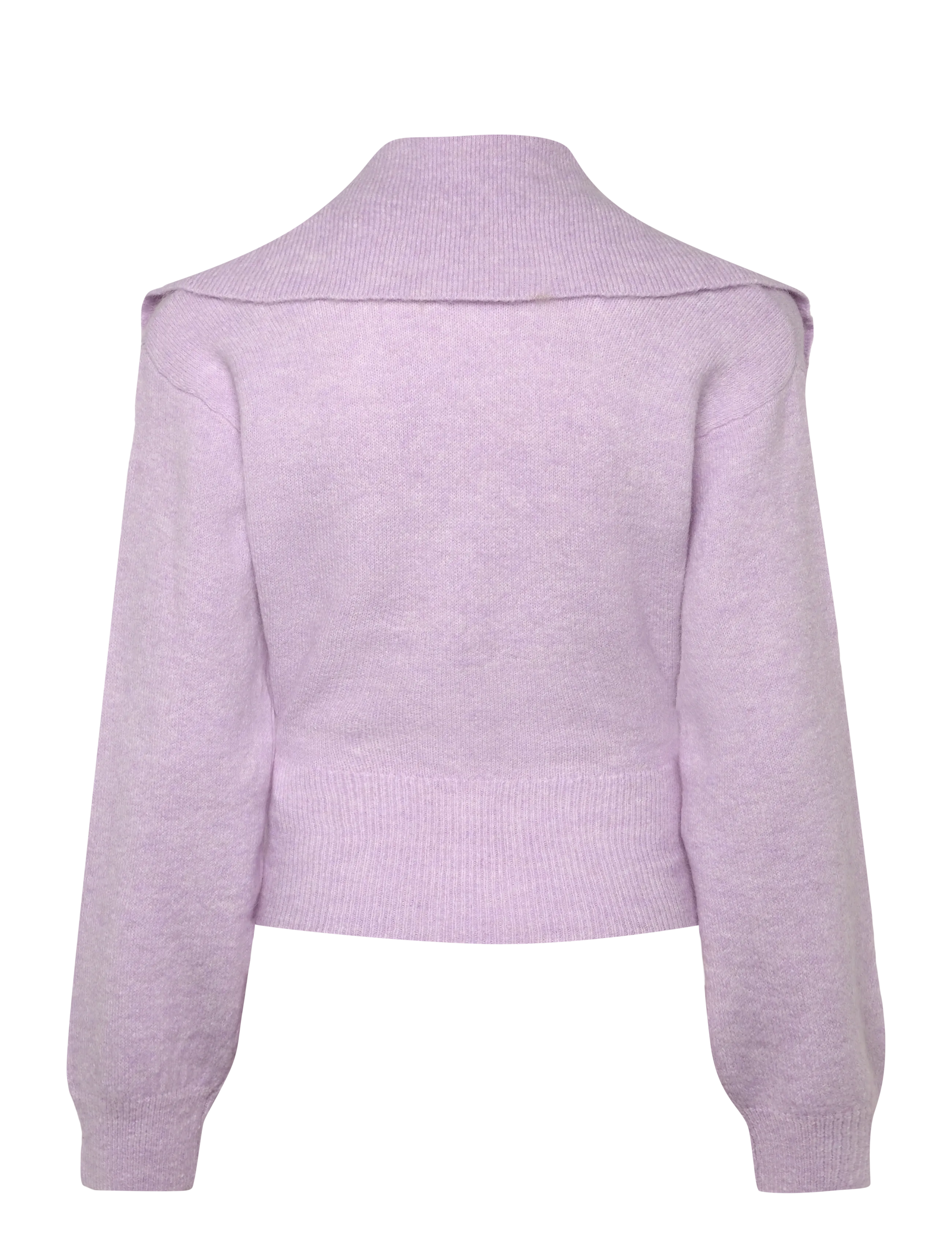 Gina Tricot - Ribbed waist knitted cardigan - gilets - orchid petal (4330) - 1