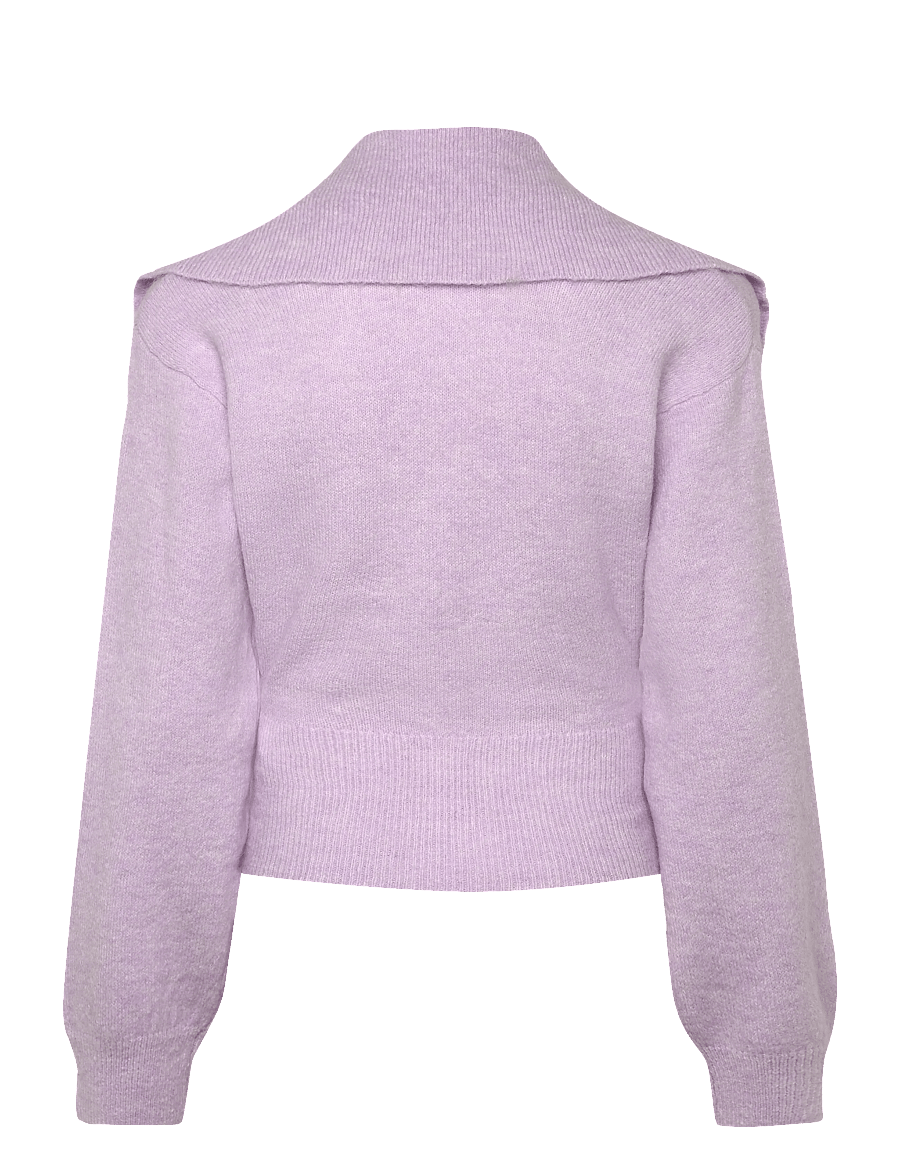 Gina Tricot - Ribbed waist knitted cardigan - kardiganid - orchid petal (4330) - 1