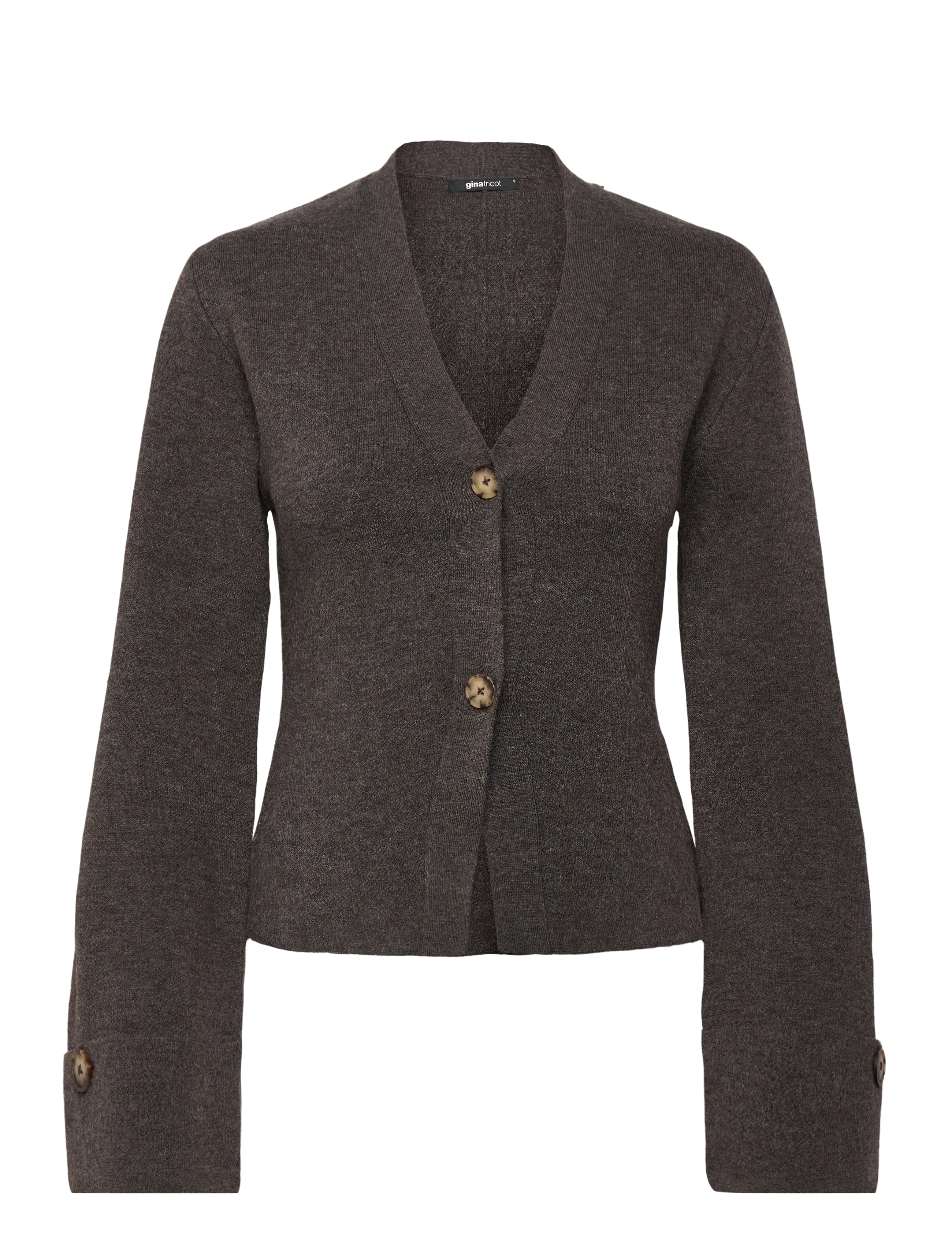 Gina Tricot Knitted sculptured cardigan - Riided - BROWN MELANGE (7924) / brown