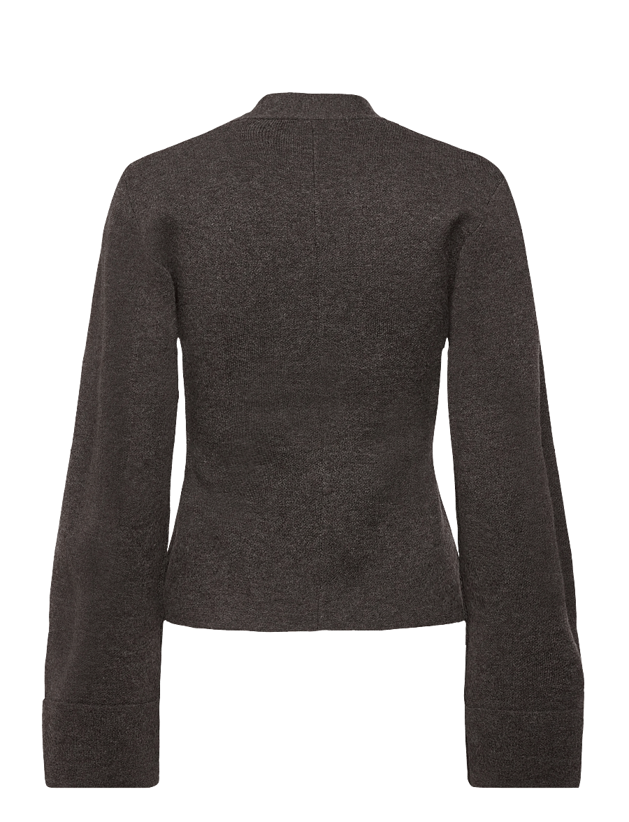 Gina Tricot - Knitted sculptured cardigan - strickjacken - brown melange (7924) - 1