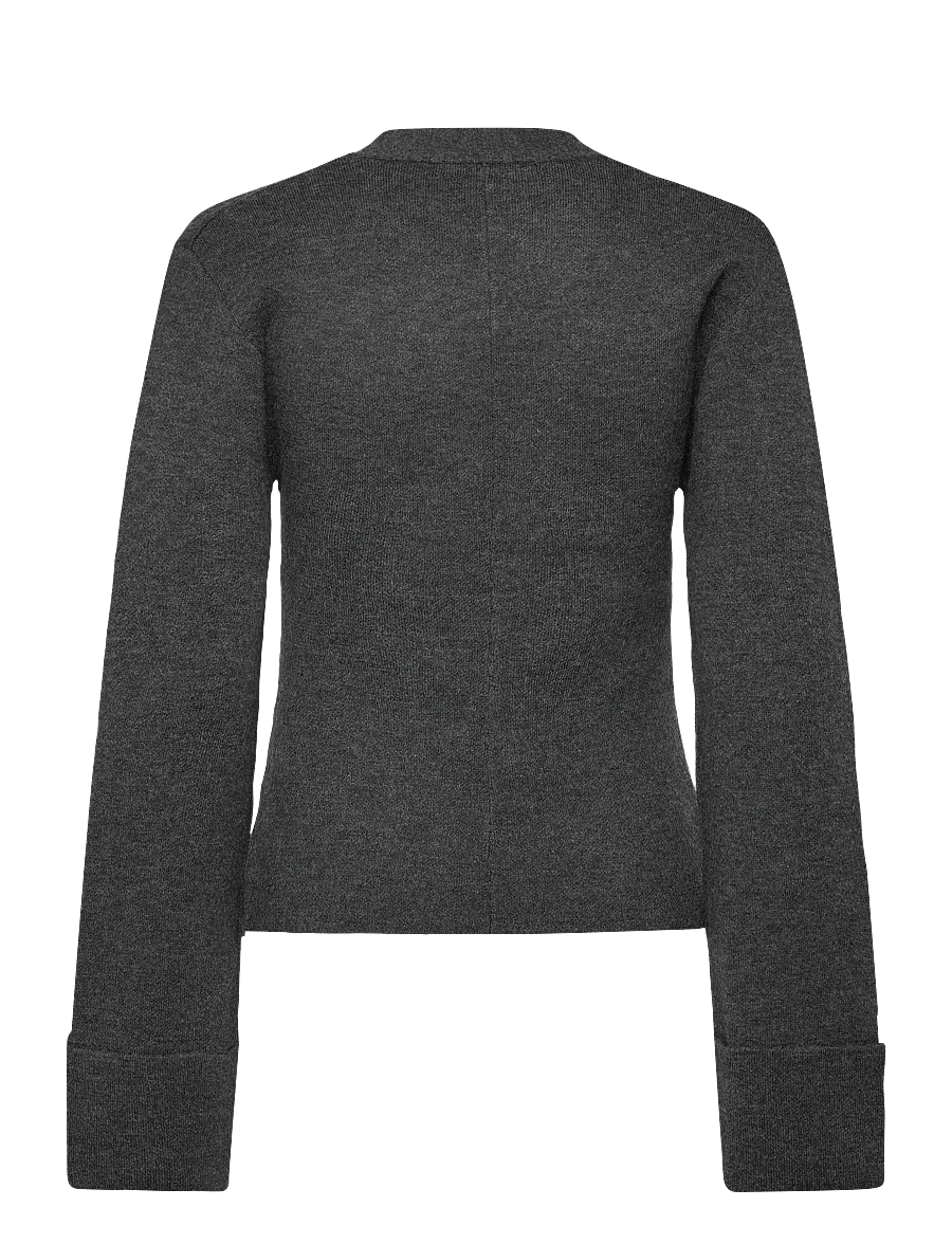 Gina Tricot - Knitted sculptured cardigan - strickjacken - dk grey melange - 1