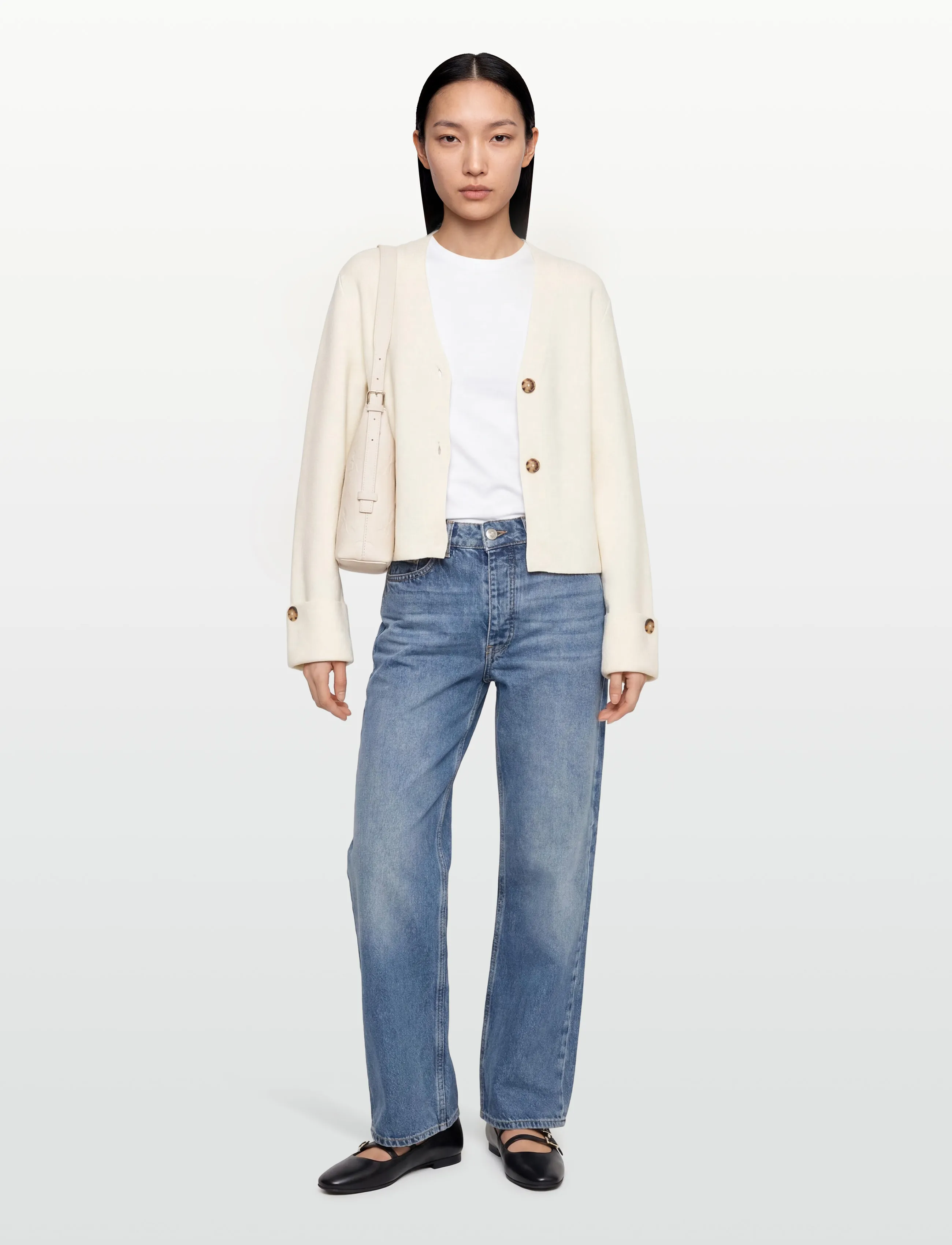 Gina Tricot - Knitted sculptured cardigan - gilets - gardenia (1496) - 0