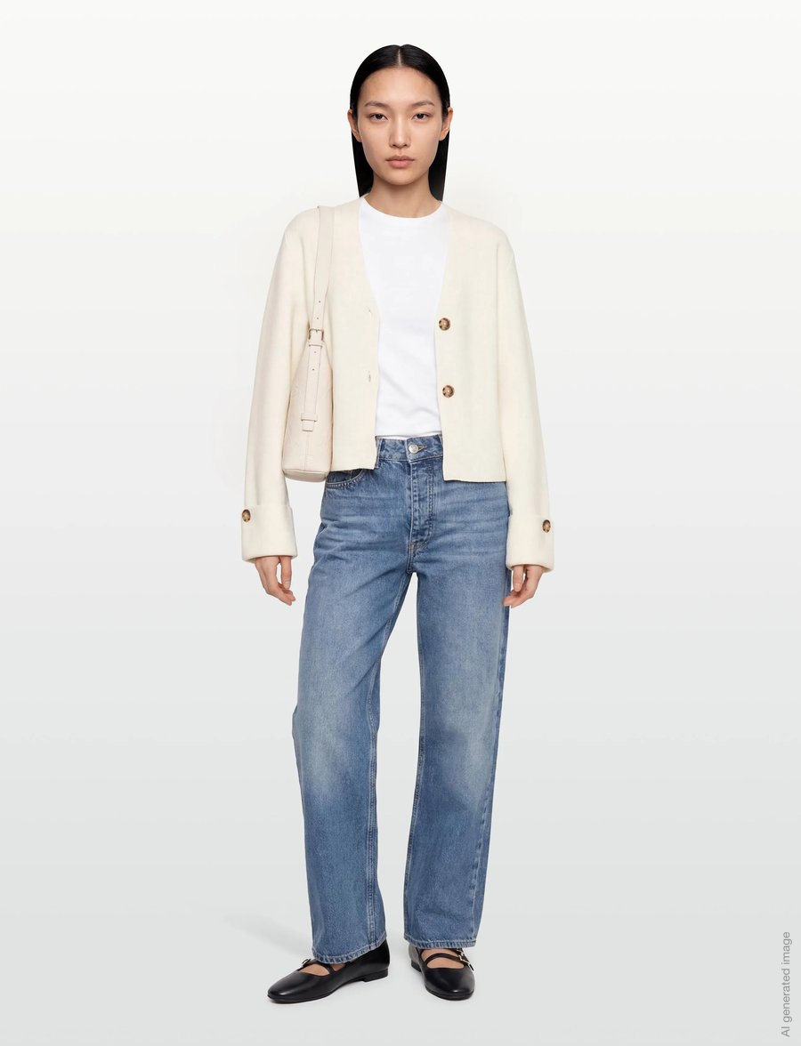 Gina Tricot - Knitted sculptured cardigan - strickjacken - gardenia (1496) - 0