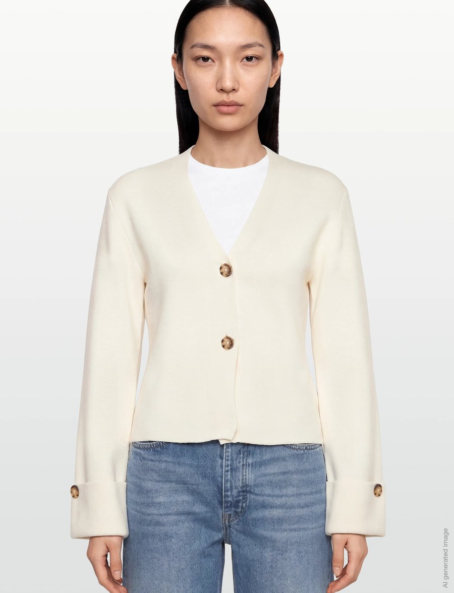 Gina Tricot - Knitted sculptured cardigan - strickjacken - gardenia (1496) - 3