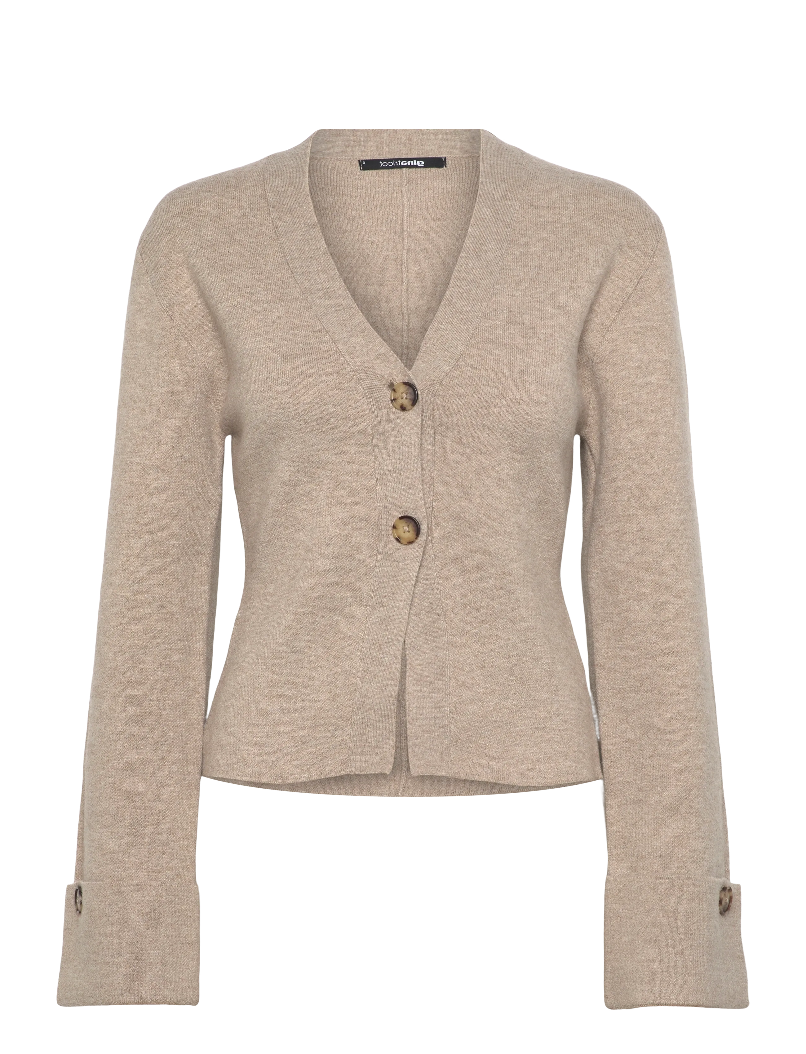 Gina Tricot Knitted sculptured cardigan - Cardigans - PURE C (7272) / beige