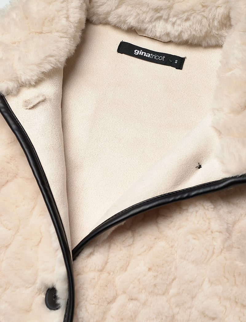 Gina Tricot - Faux fur bonded coat - kappor - creme (1263) - 2