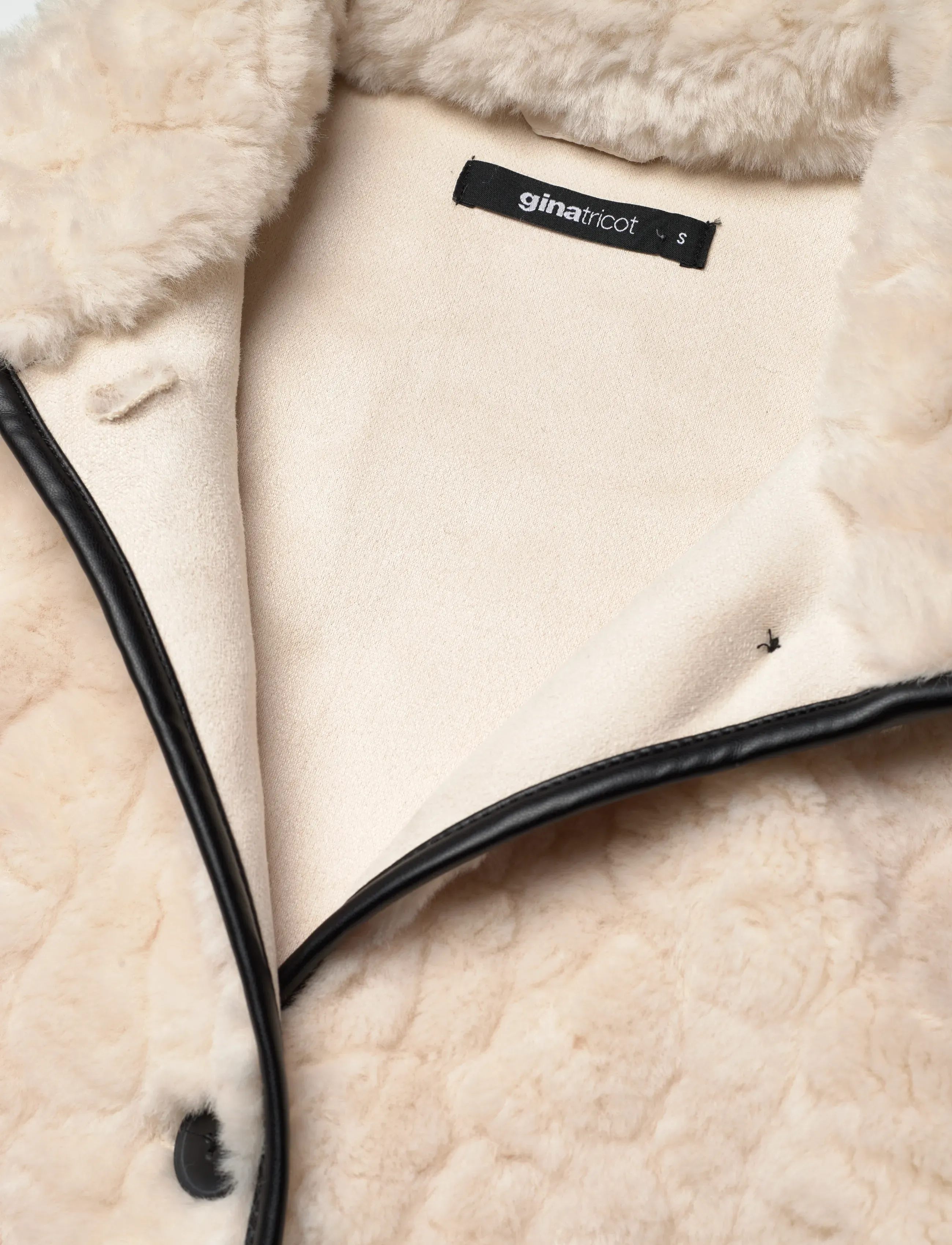 Gina Tricot - Faux fur bonded coat - frakker - creme (1263) - 2
