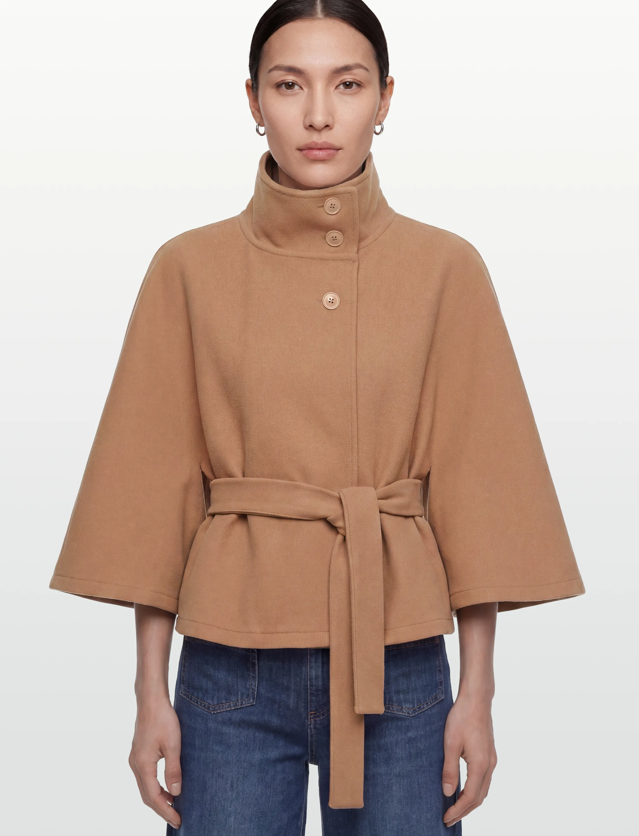Gina Tricot - Belt cape jacket - forårsjakker - camel (7022) - 3