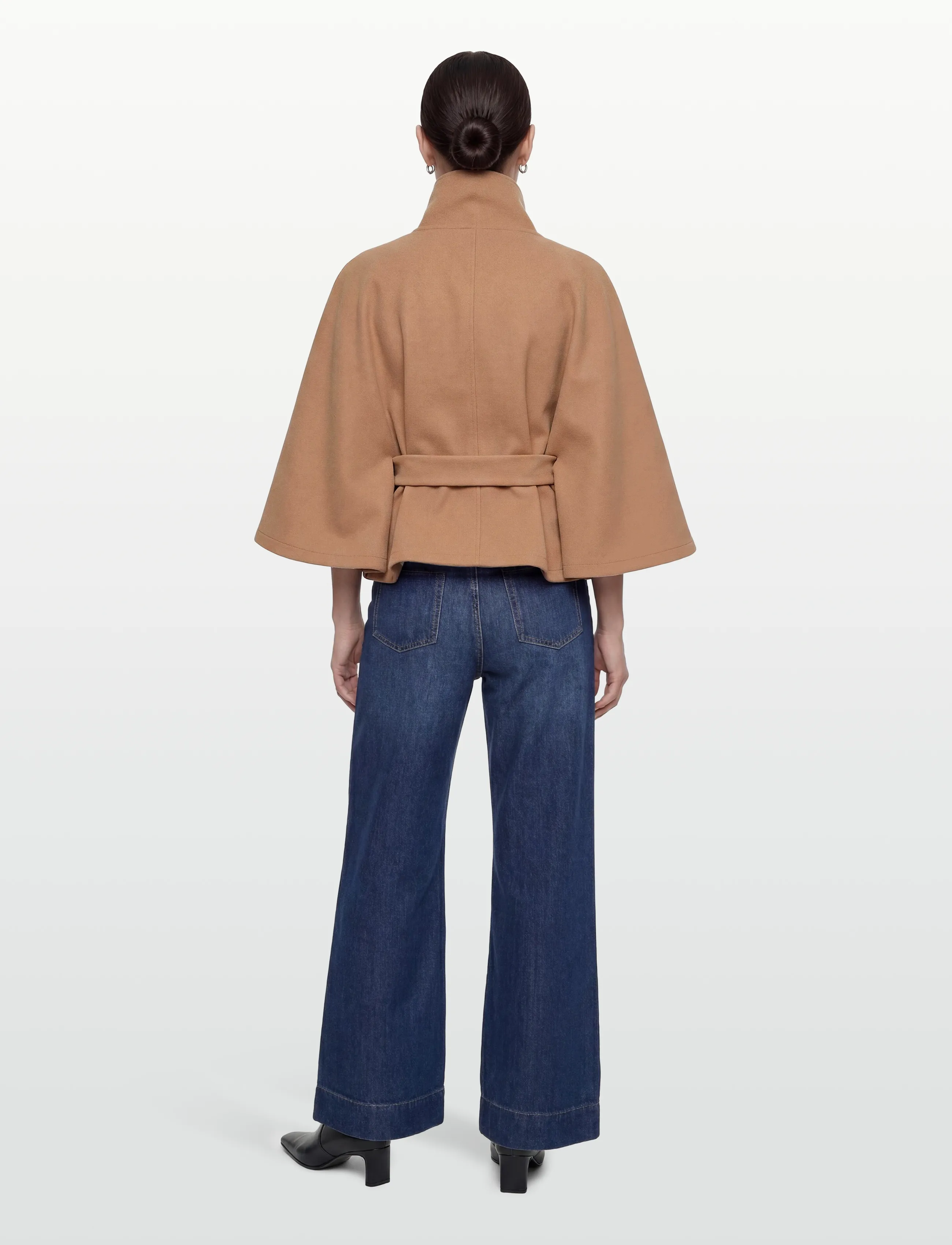Gina Tricot - Belt cape jacket - forårsjakker - camel (7022) - 4
