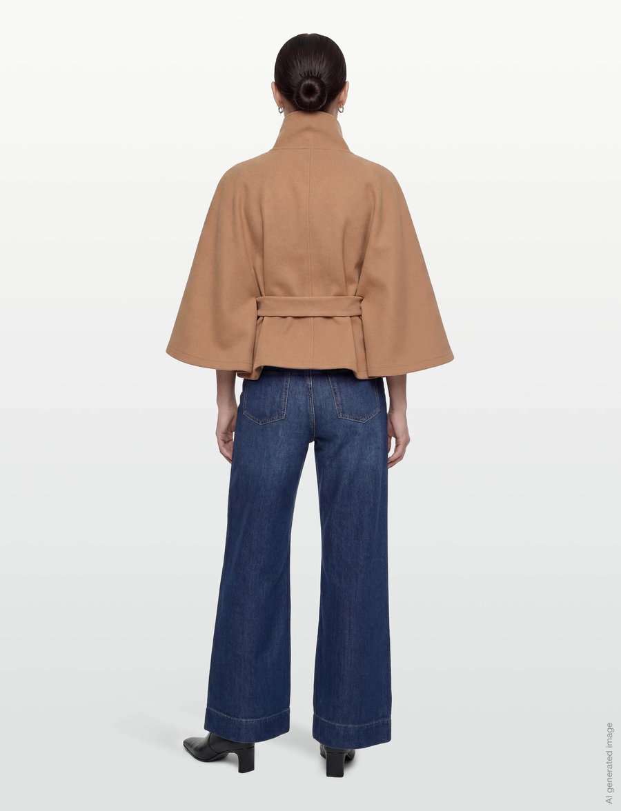 Gina Tricot - Belt cape jacket - frühlingsjacken - camel (7022) - 4