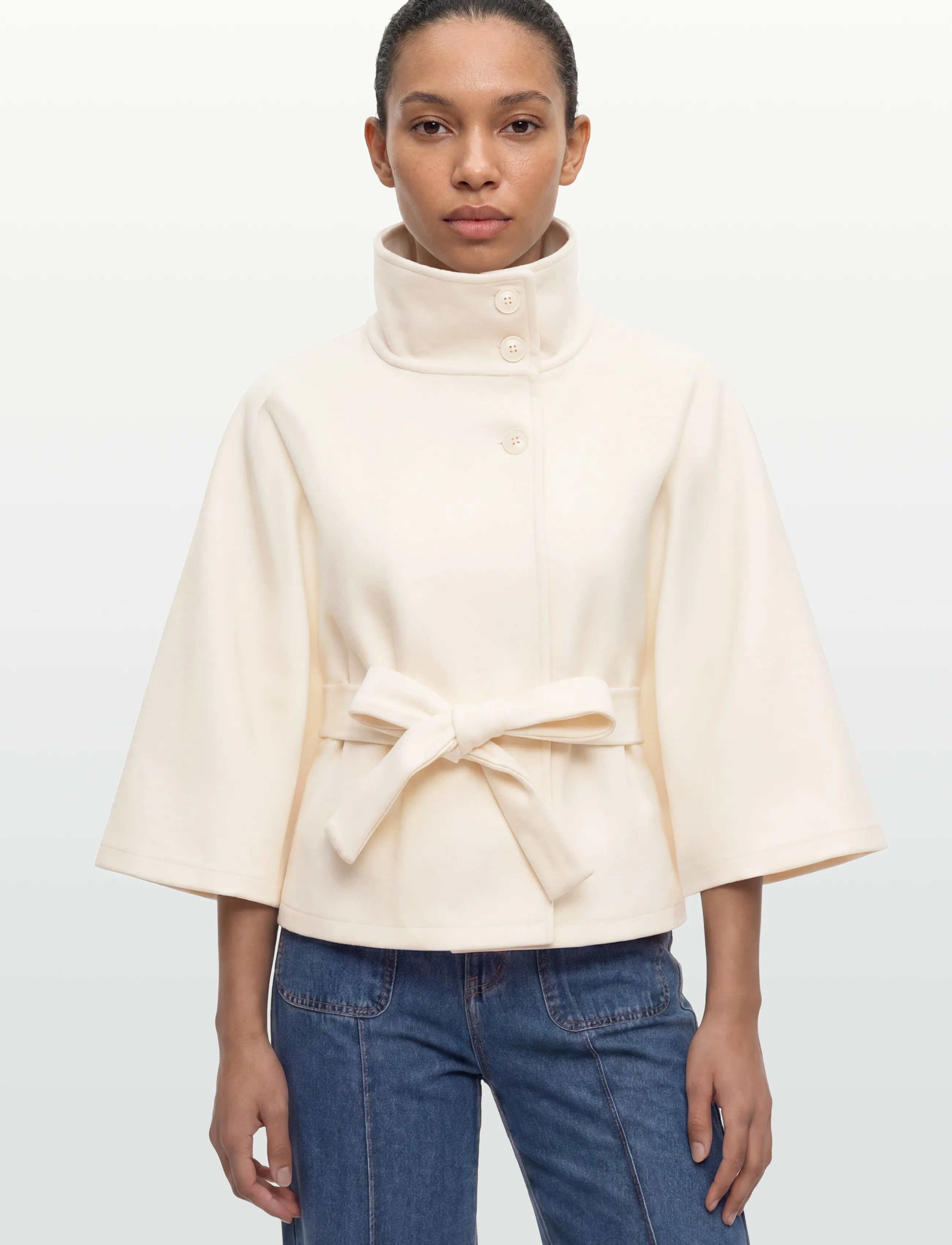 Gina Tricot - Belt cape jacket - spring jackets - antique white (1066) - 3